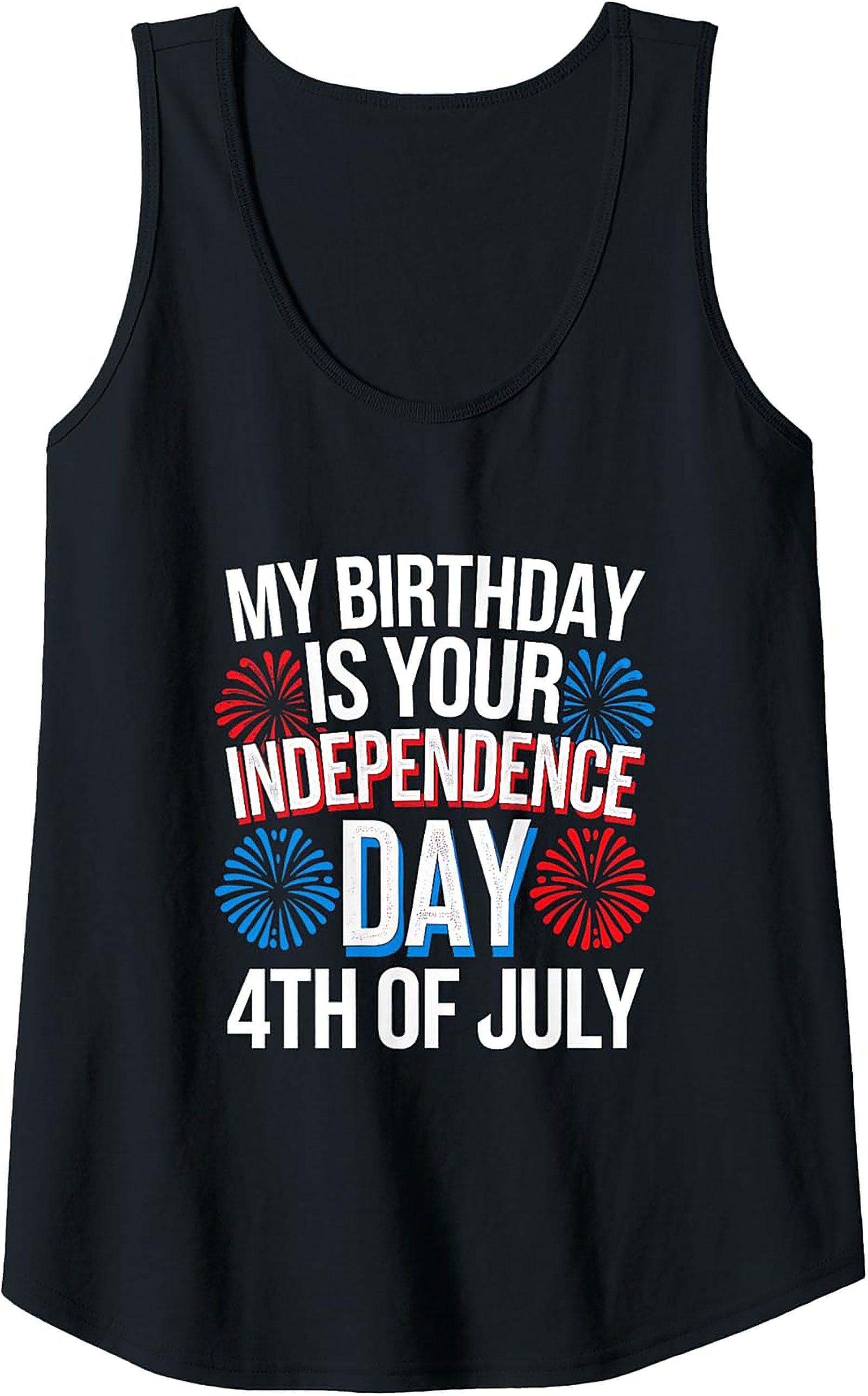 July 4th Birthday Tank Top - Patriotic Independence Day Graphic