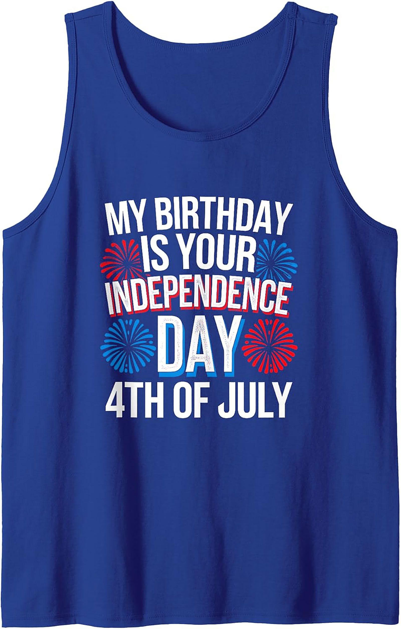 July 4th Birthday Tank Top - Patriotic Independence Day Graphic