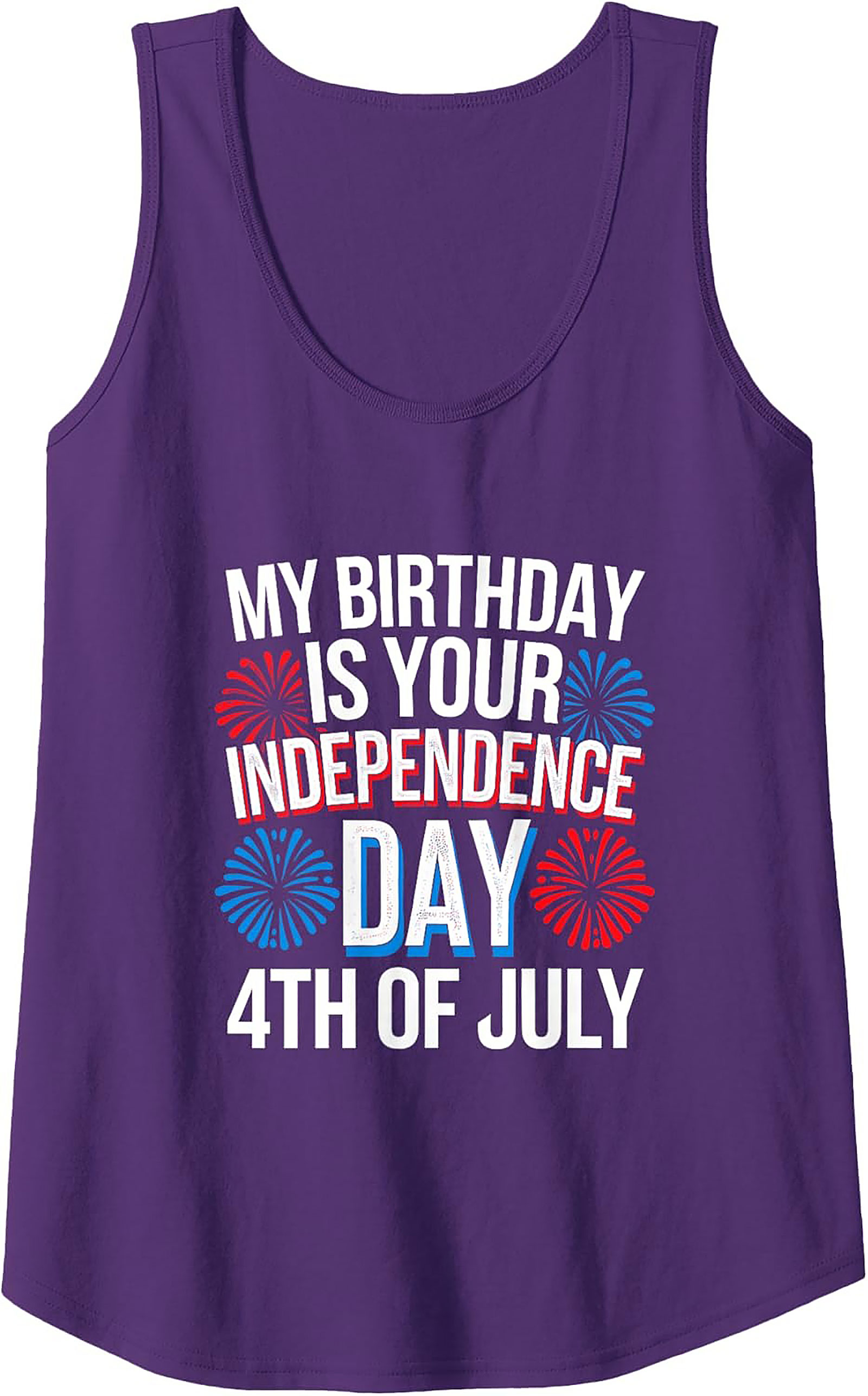 July 4th Birthday Tank Top - Patriotic Independence Day Graphic