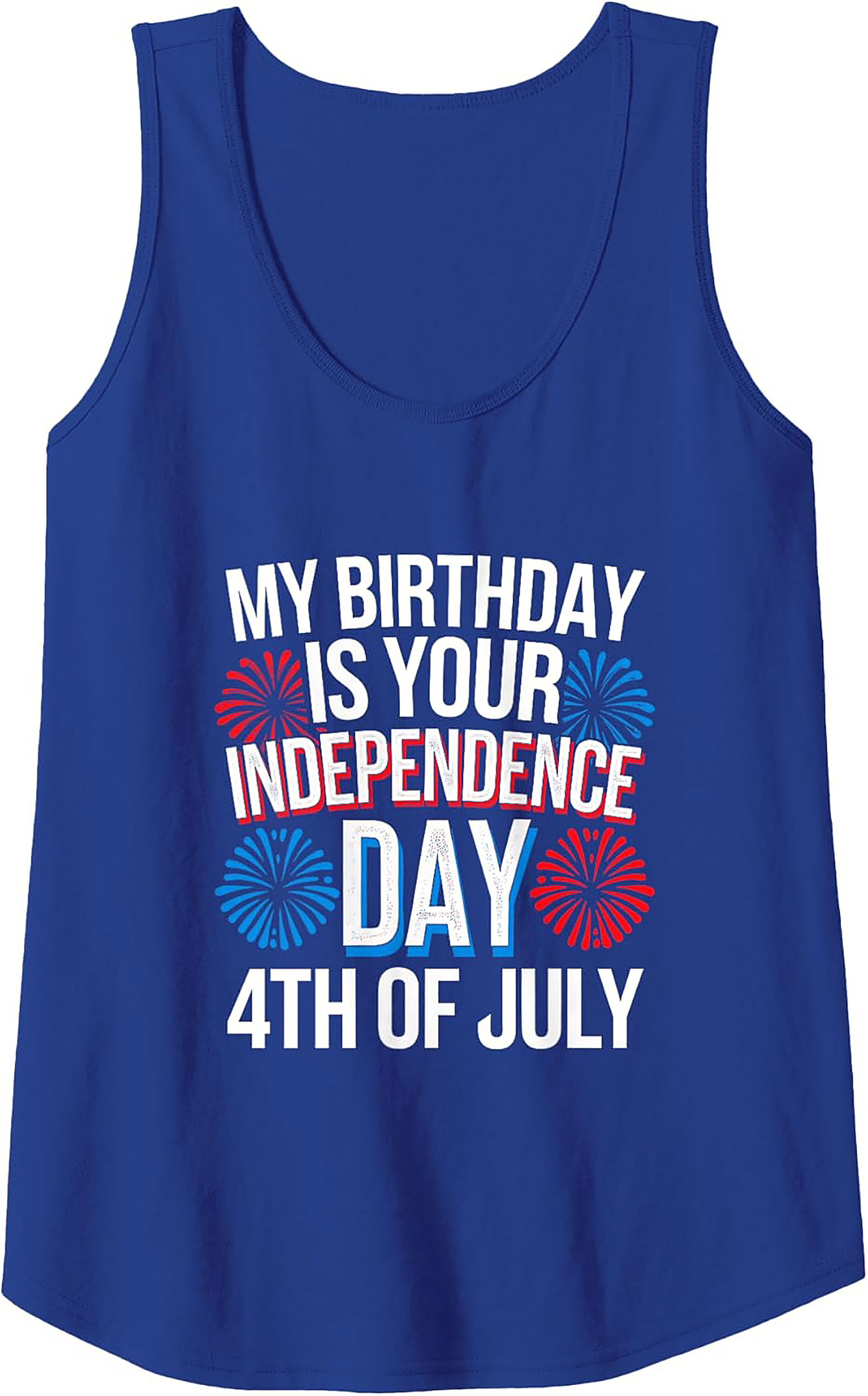 July 4th Birthday Tank Top - Patriotic Independence Day Graphic
