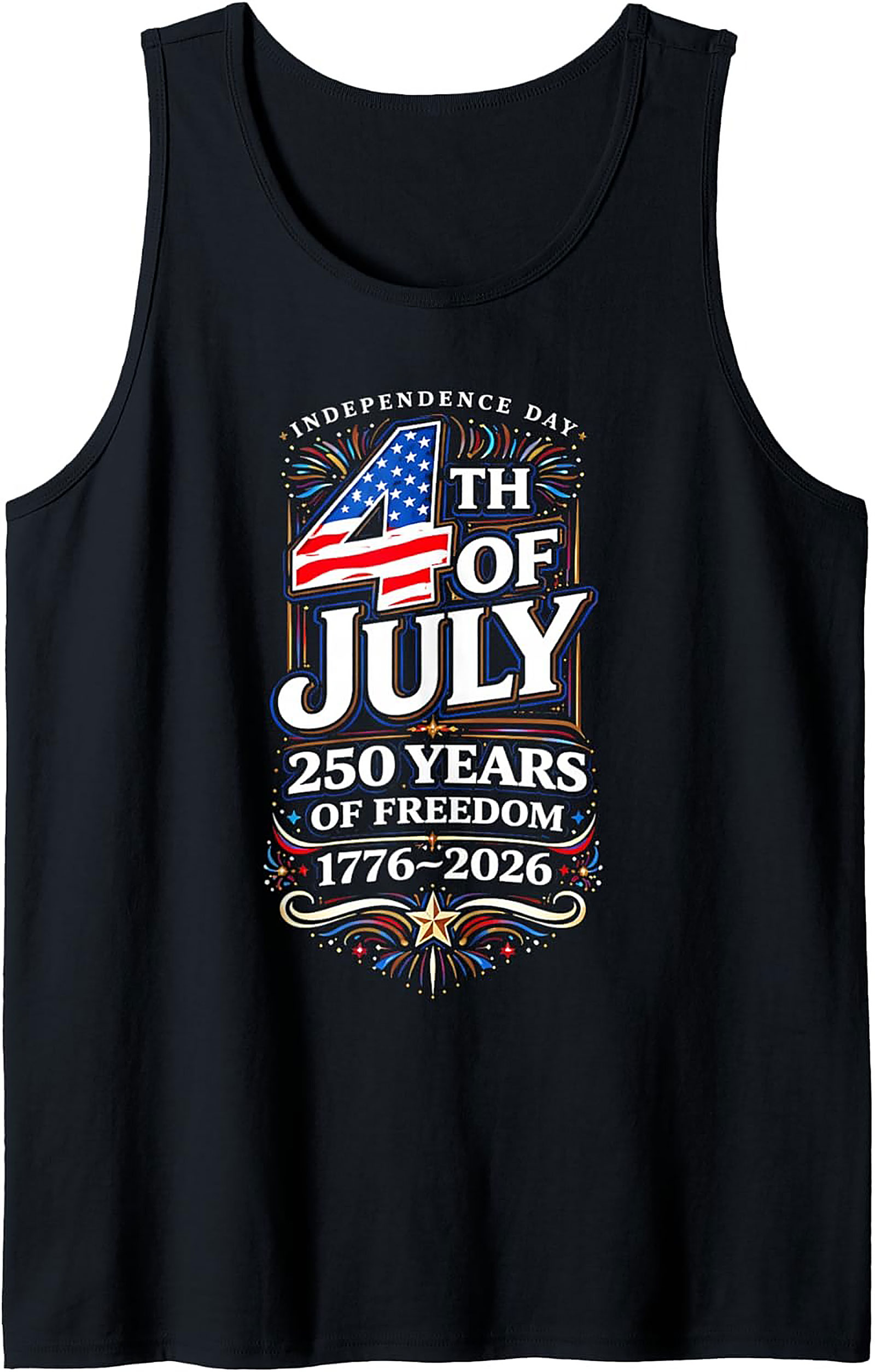 4th of July 250 Years Patriotic Tank Top | 1776-2026