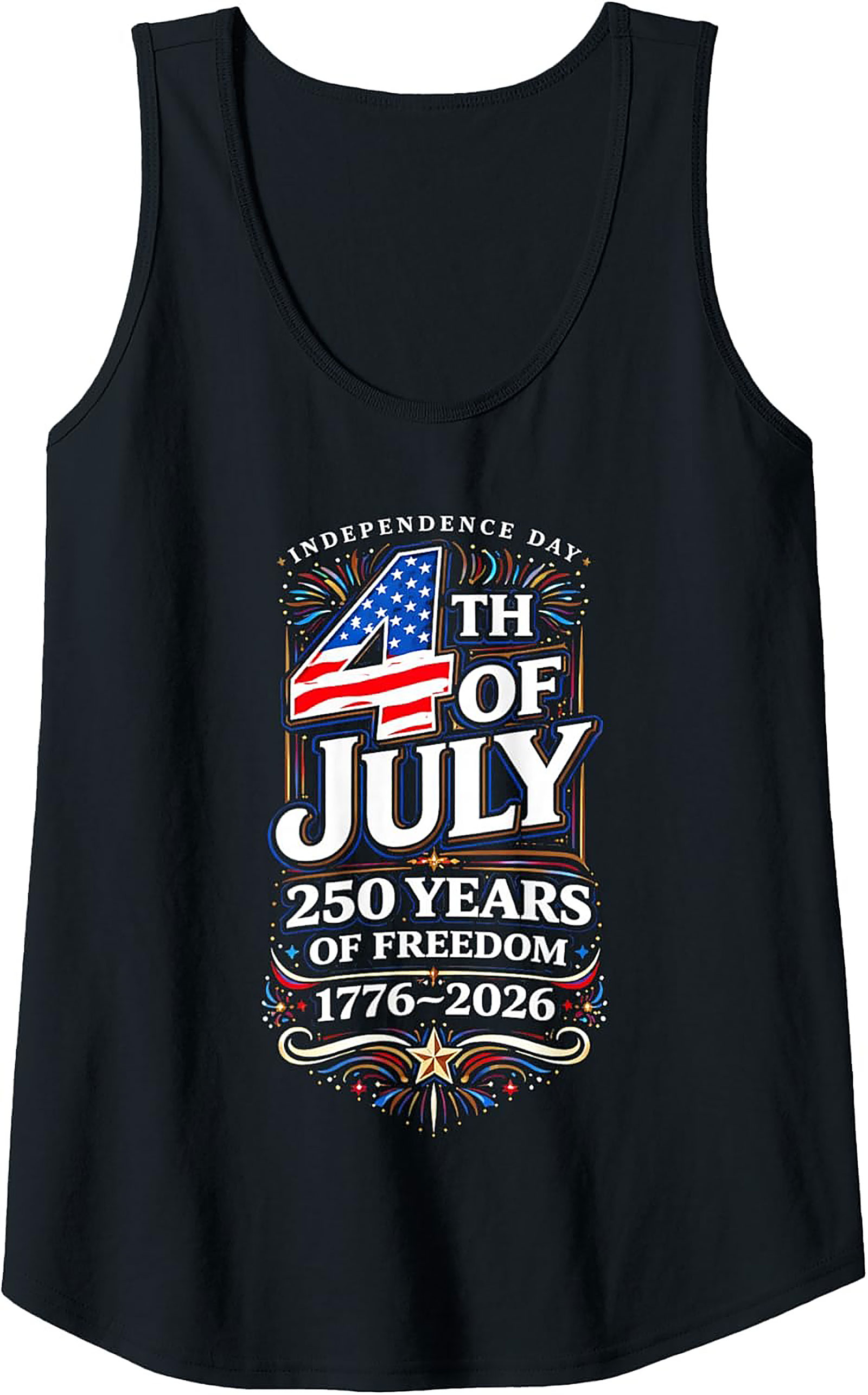 4th of July 250 Years Patriotic Tank Top | 1776-2026