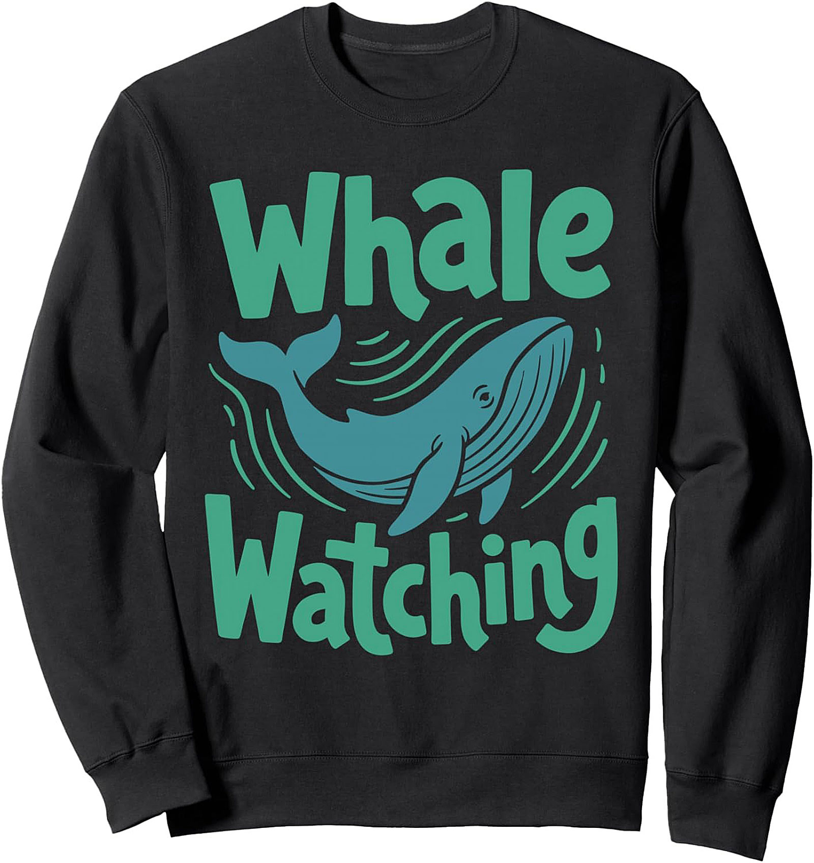 Whale Watching Graphic Crewneck Sweatshirt