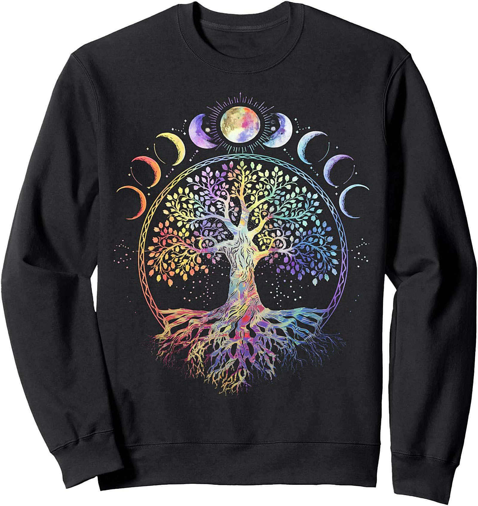 Celestial Tree of Life Moon Phase Graphic Sweatshirt