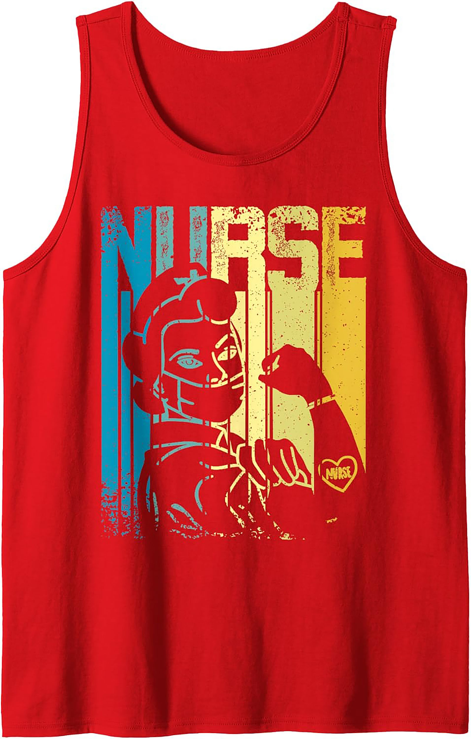 Retro Nurse Graphic Tank Top Vintage Healthcare Sleeveless Tee