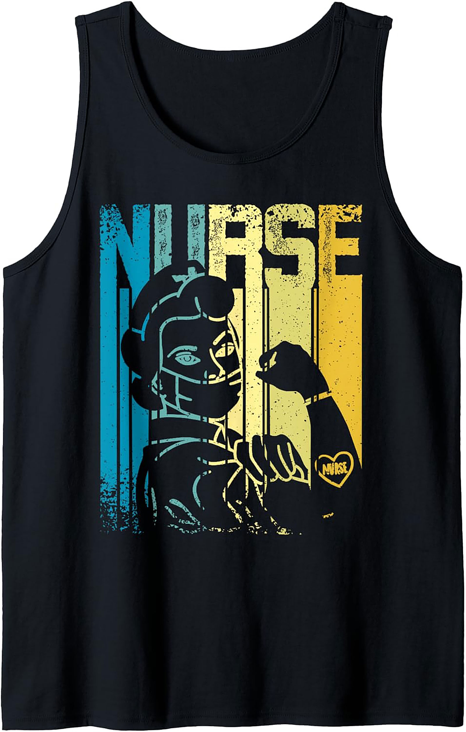 Retro Nurse Graphic Tank Top Vintage Healthcare Sleeveless Tee