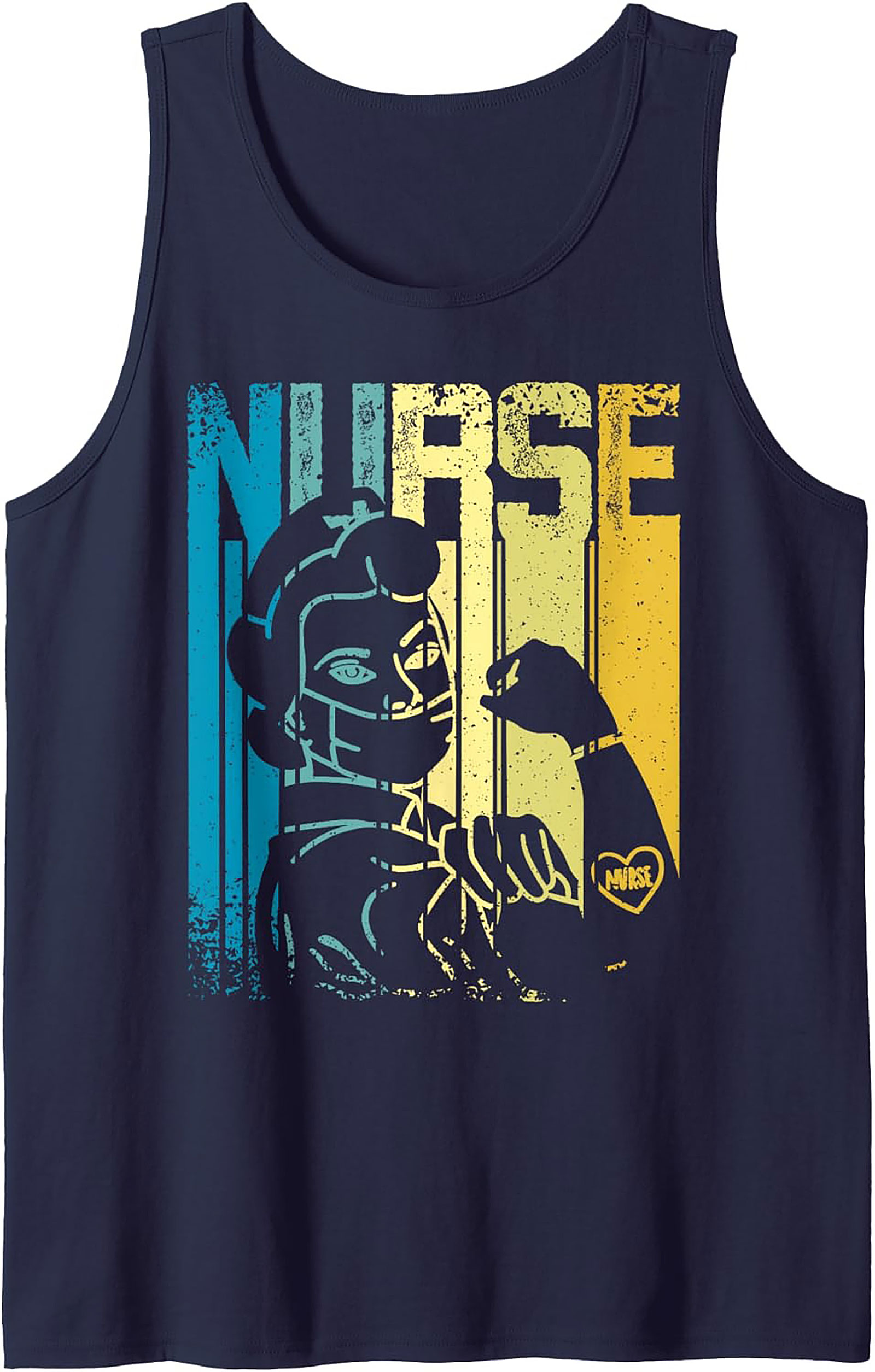 Retro Nurse Graphic Tank Top Vintage Healthcare Sleeveless Tee