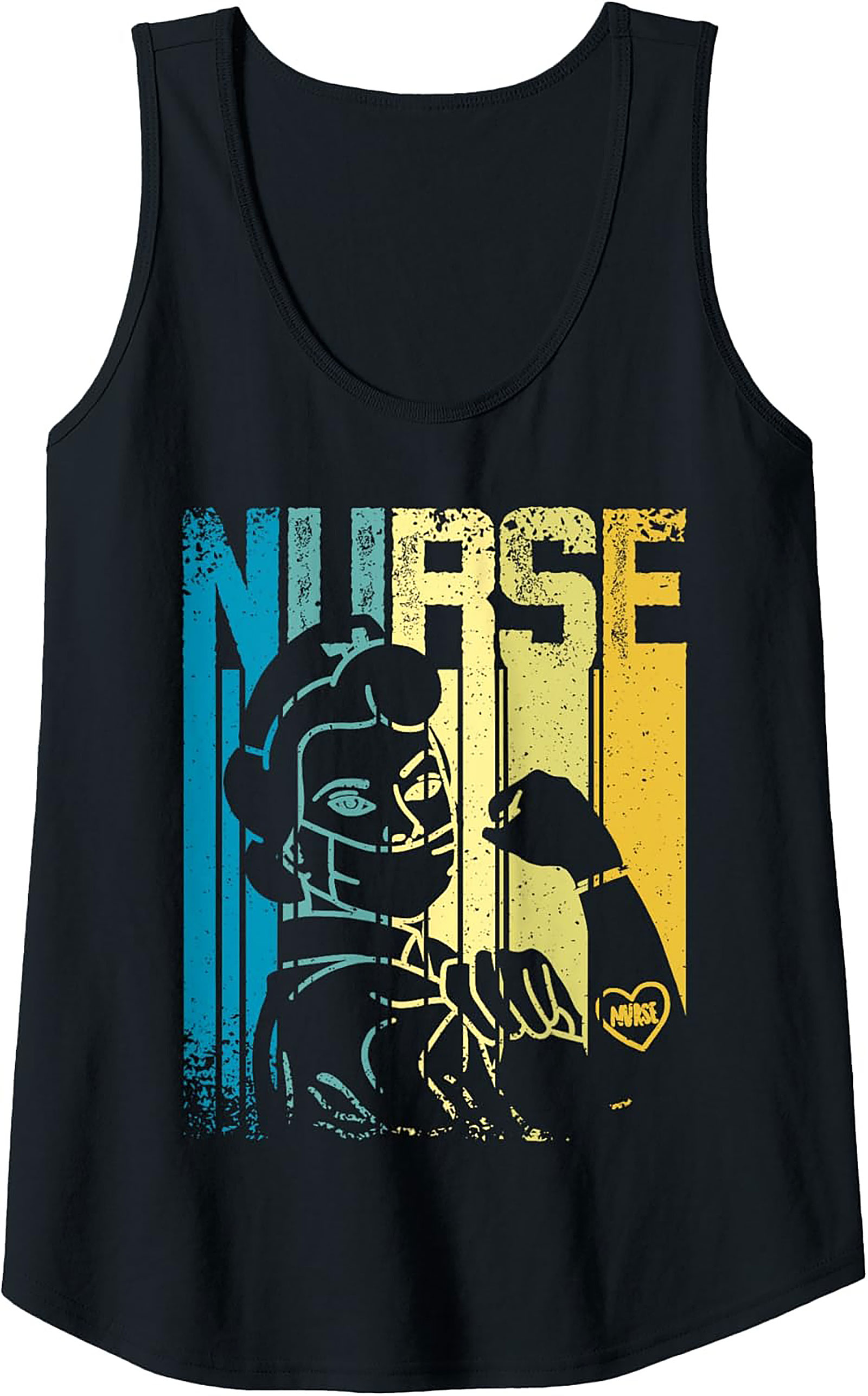 Retro Nurse Graphic Tank Top Vintage Healthcare Sleeveless Tee