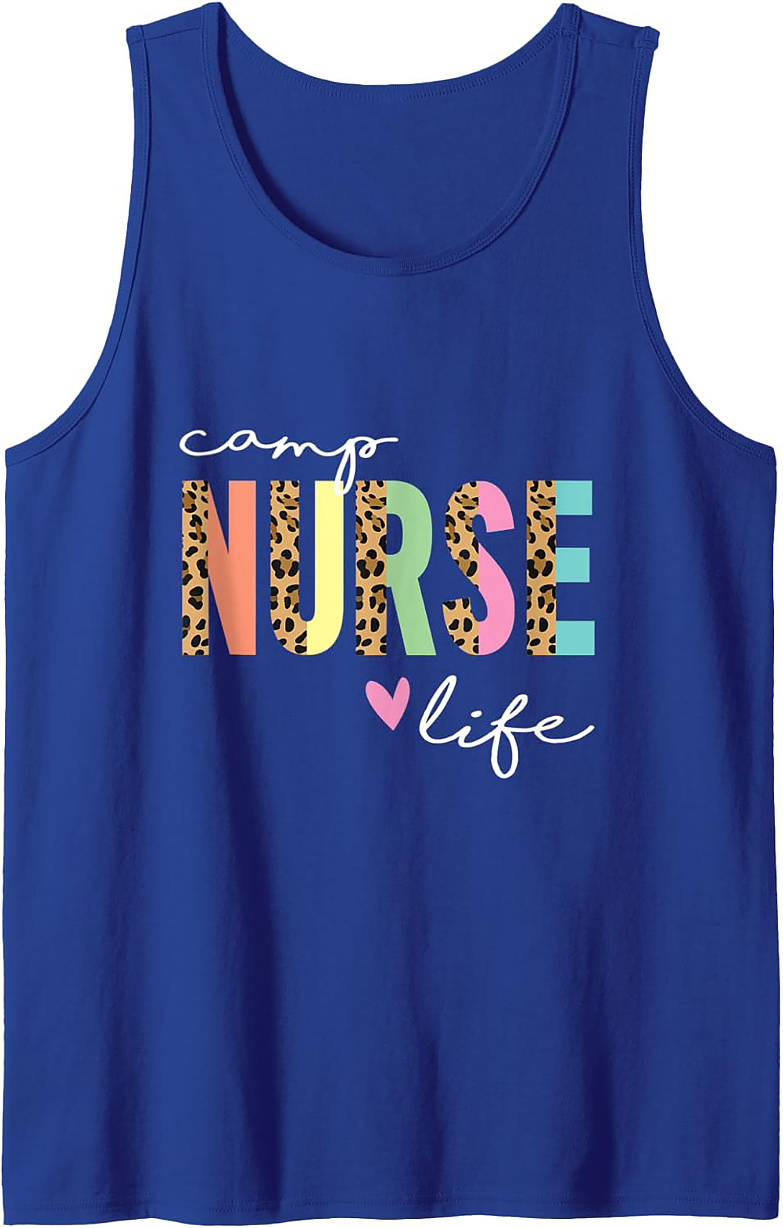  Camp Nurse Life Graphic Tank Top Leopard Print Nurse Gift