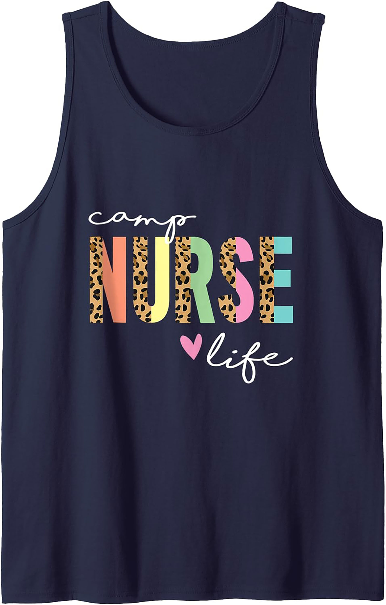  Camp Nurse Life Graphic Tank Top Leopard Print Nurse Gift