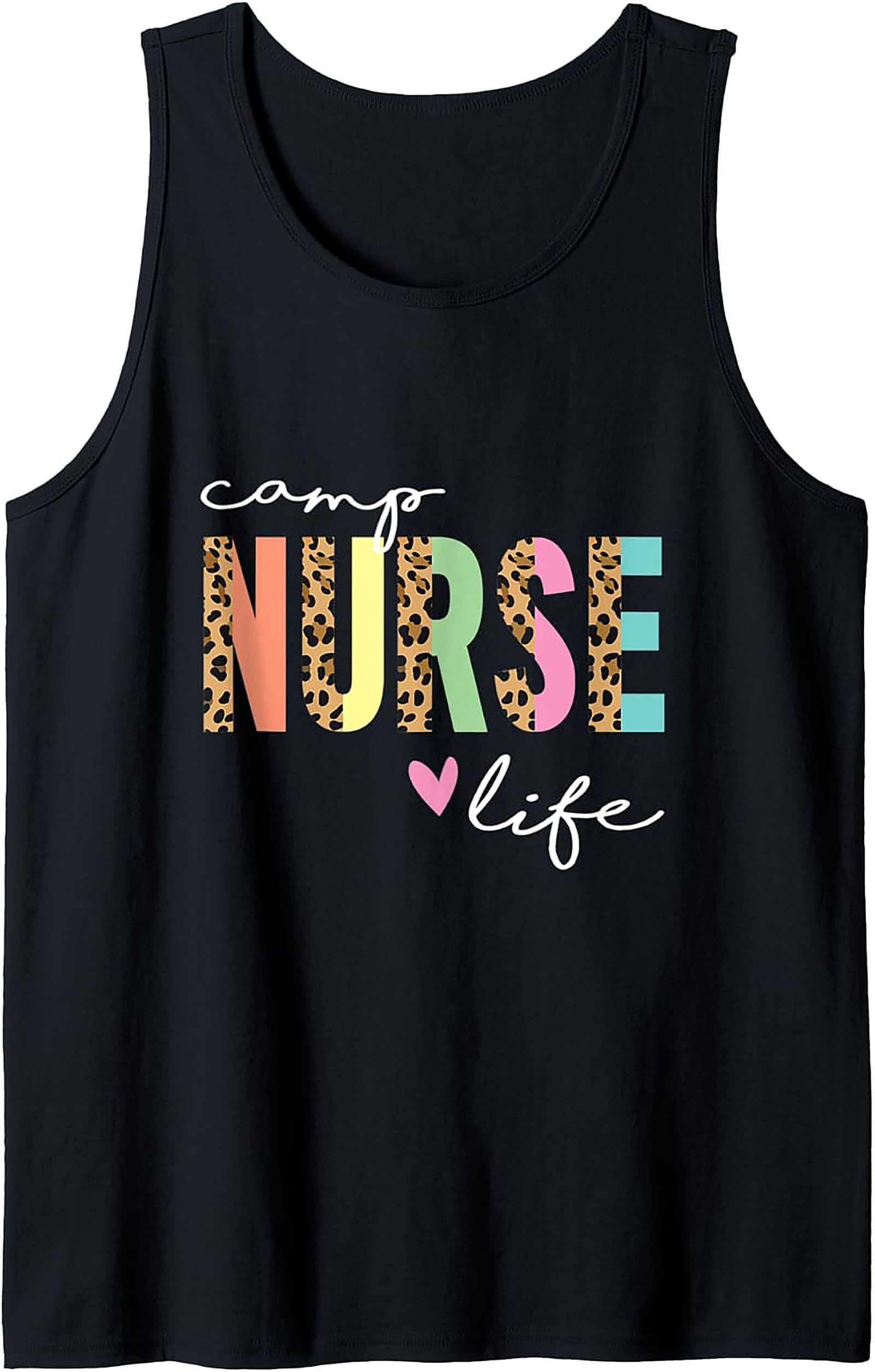 Camp Nurse Life Graphic Tank Top Leopard Print Nurse Gift