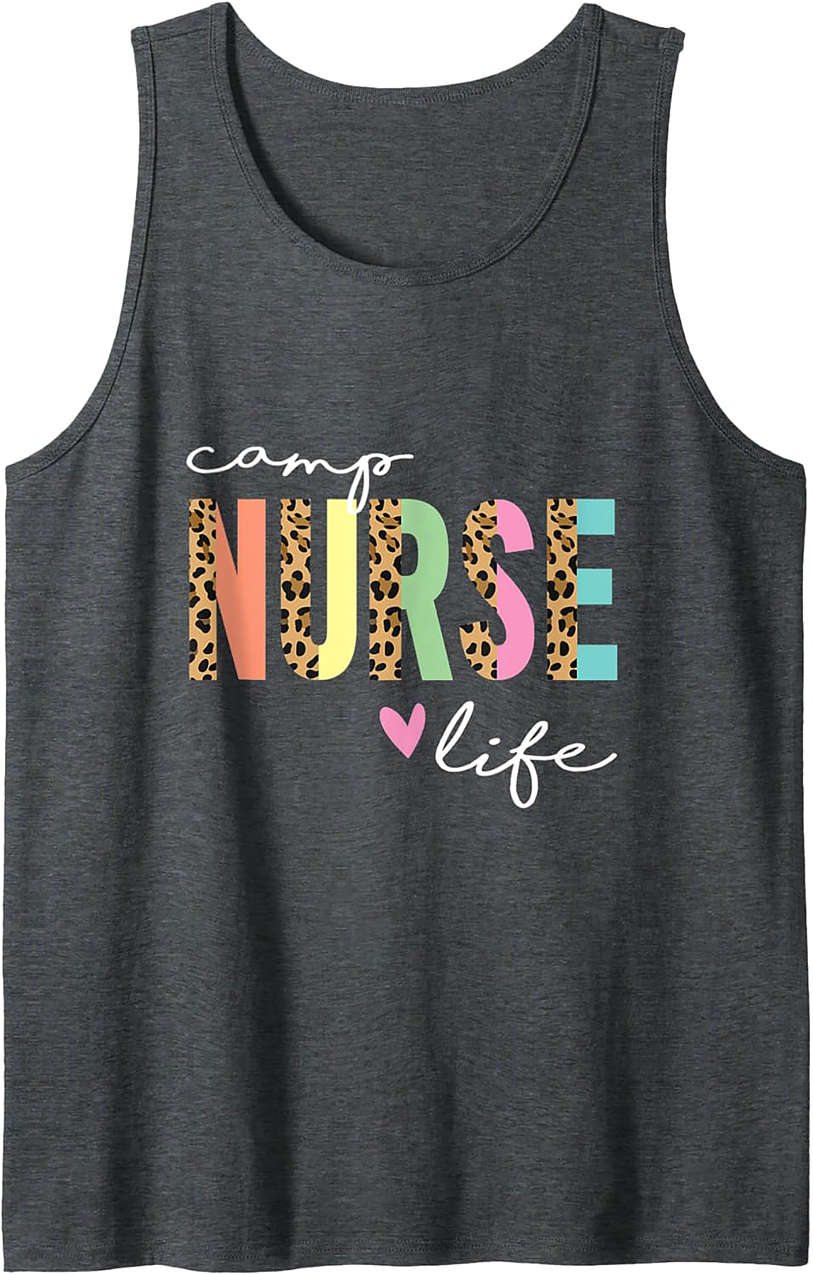  Camp Nurse Life Graphic Tank Top Leopard Print Nurse Gift