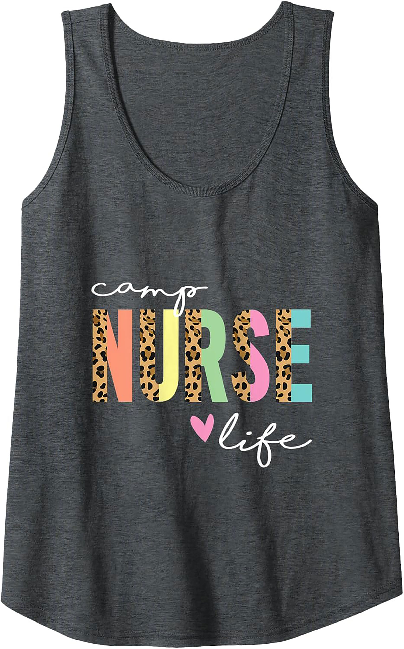 Camp Nurse Life Graphic Tank Top Leopard Print Nurse Gift