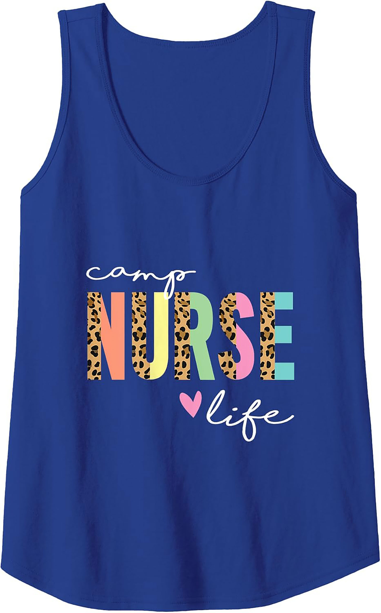  Camp Nurse Life Graphic Tank Top Leopard Print Nurse Gift