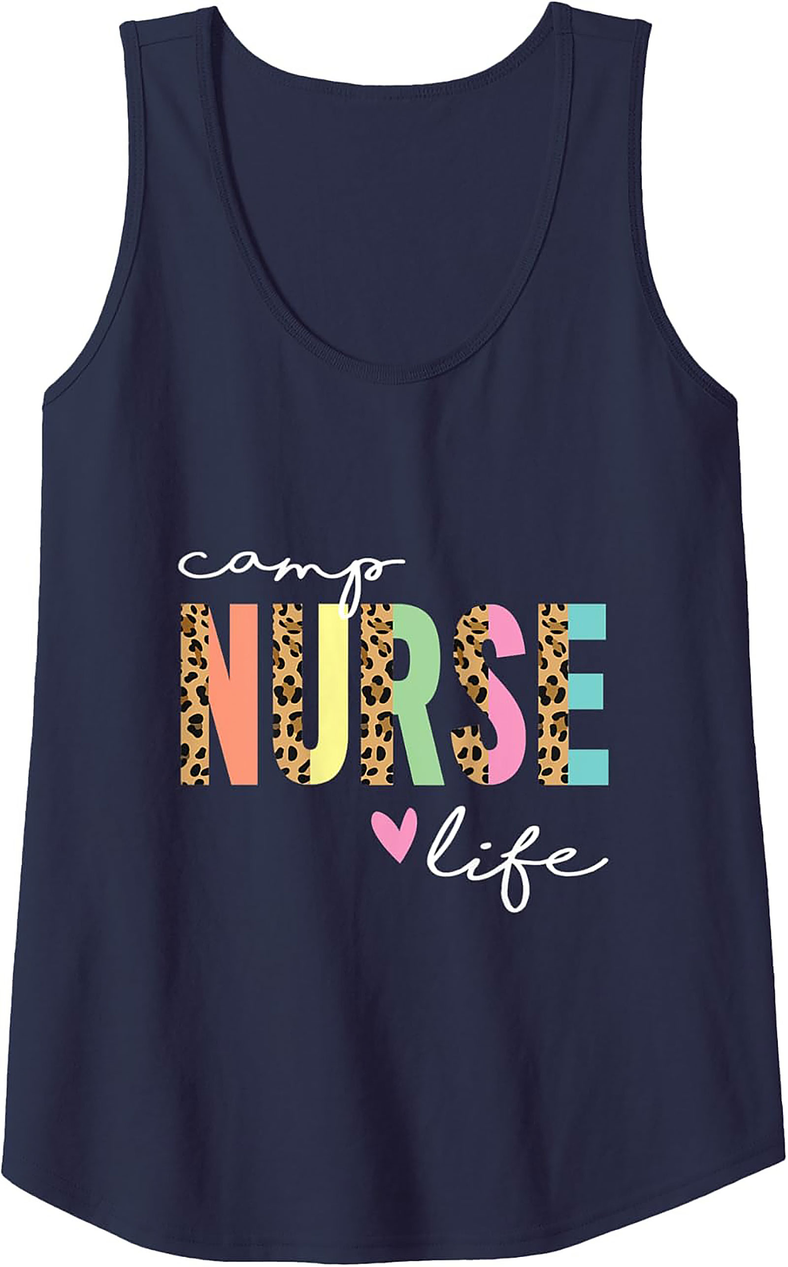  Camp Nurse Life Graphic Tank Top Leopard Print Nurse Gift