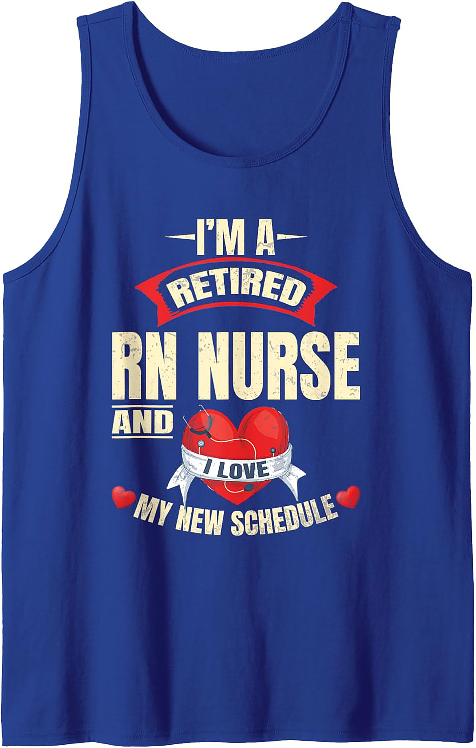 Retired RN Nurse Graphic Tank Top Nursing Retirement Gift