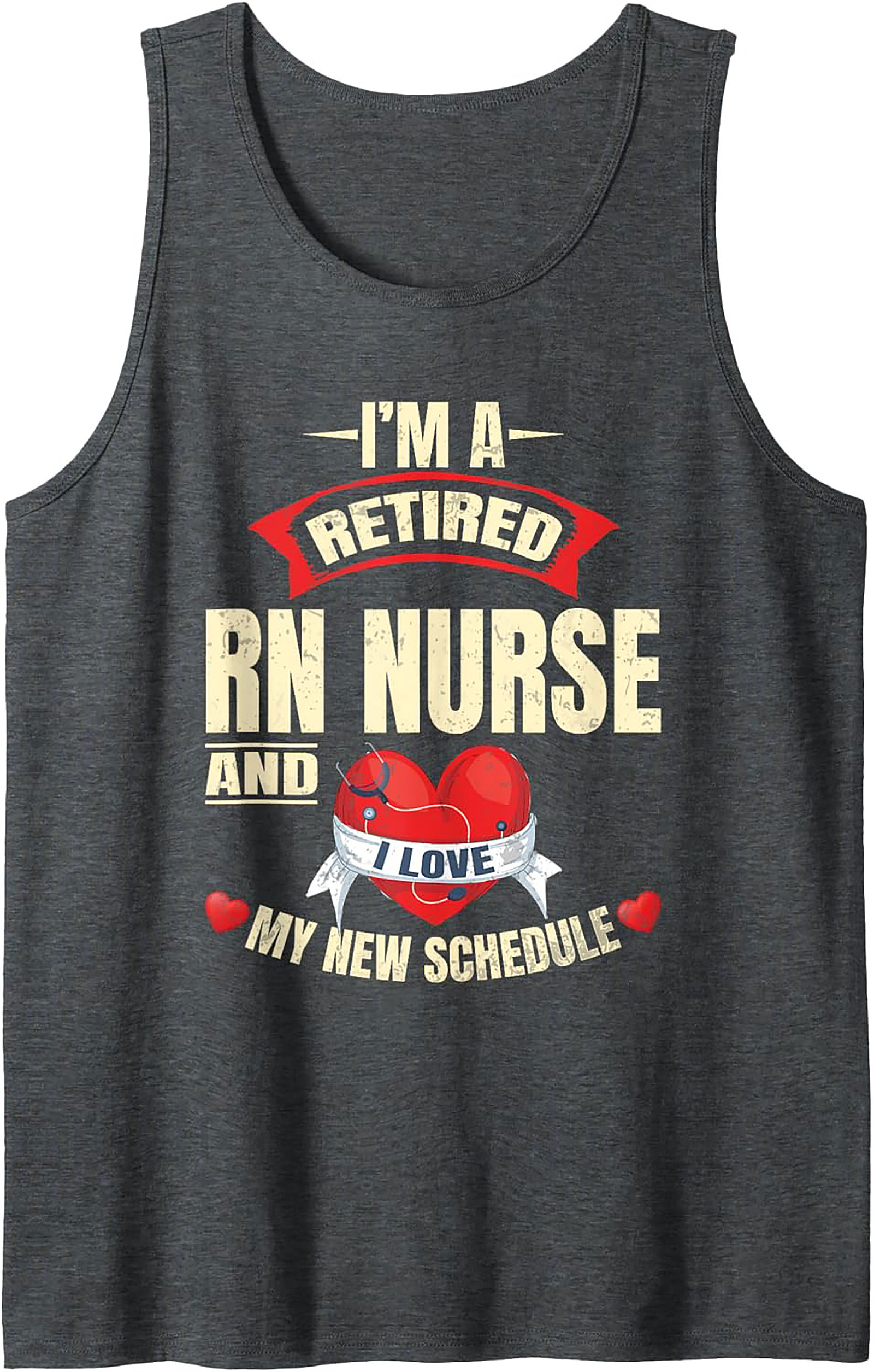 Retired RN Nurse Graphic Tank Top Nursing Retirement Gift