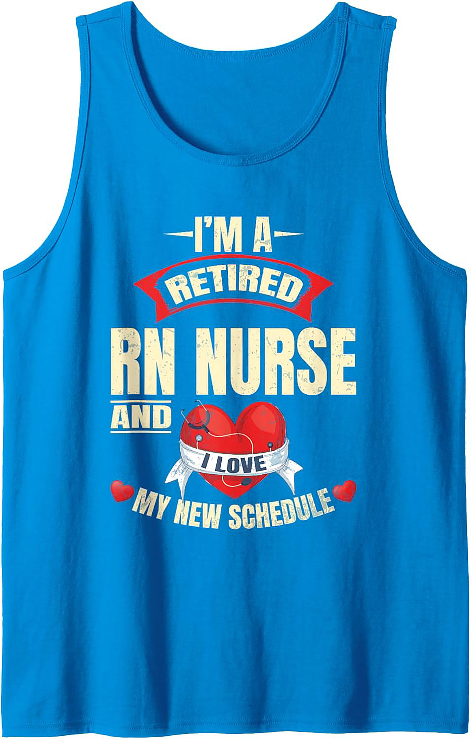 Retired RN Nurse Graphic Tank Top Nursing Retirement Gift