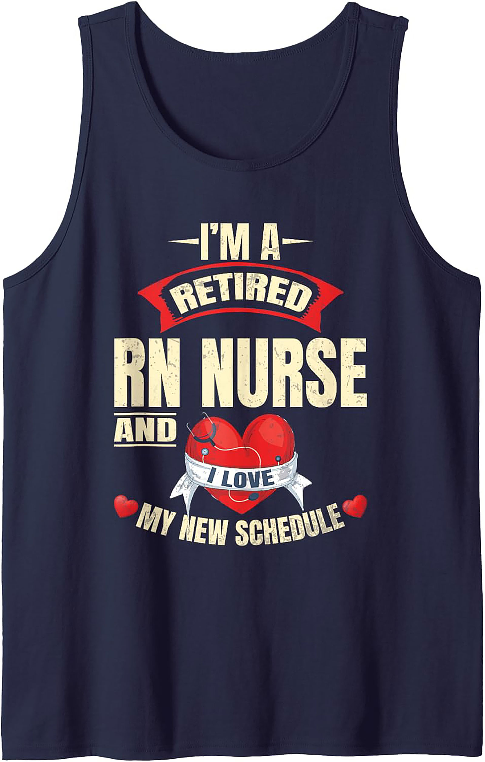 Retired RN Nurse Graphic Tank Top Nursing Retirement Gift