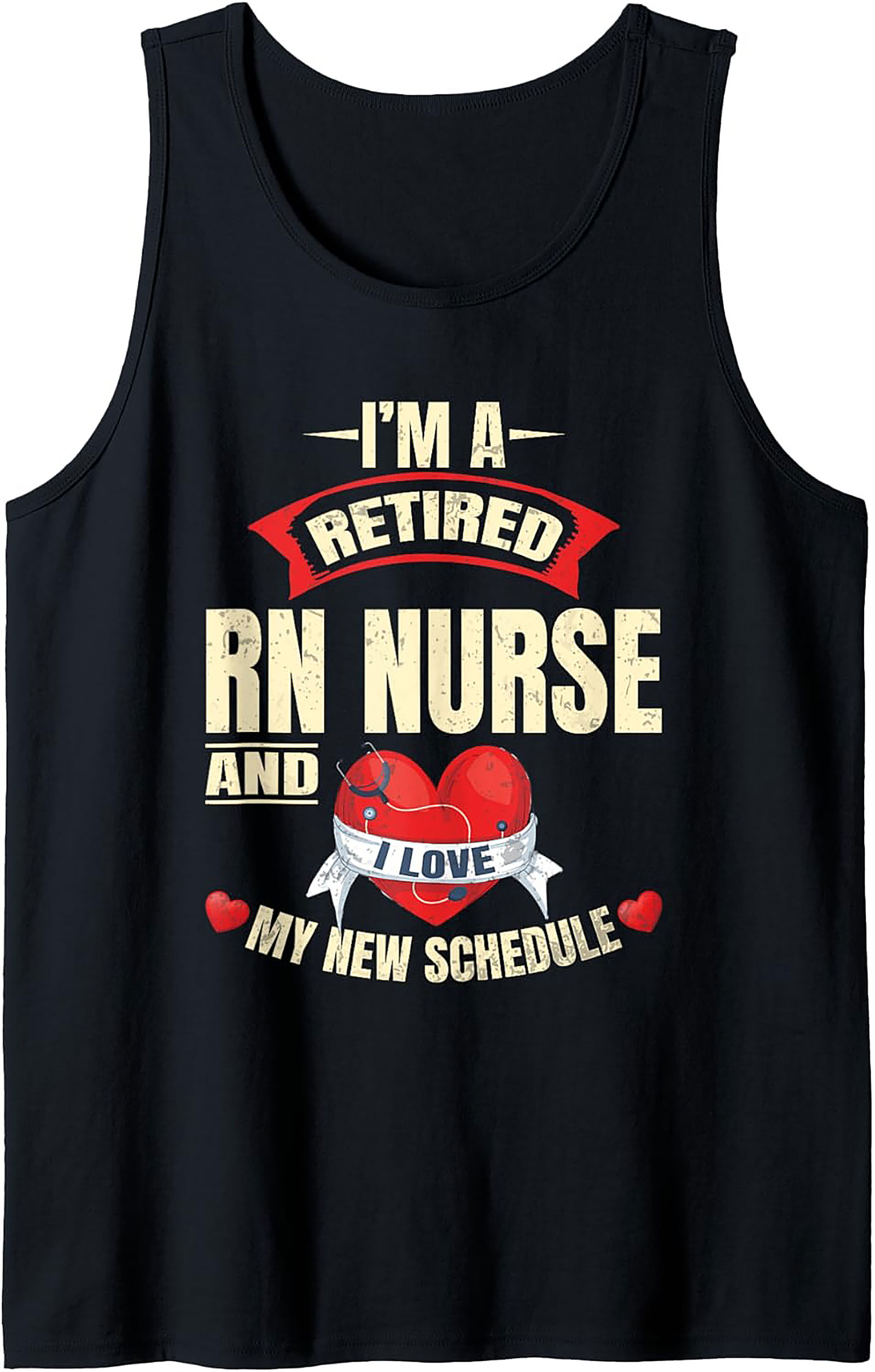 Retired RN Nurse Graphic Tank Top Nursing Retirement Gift
