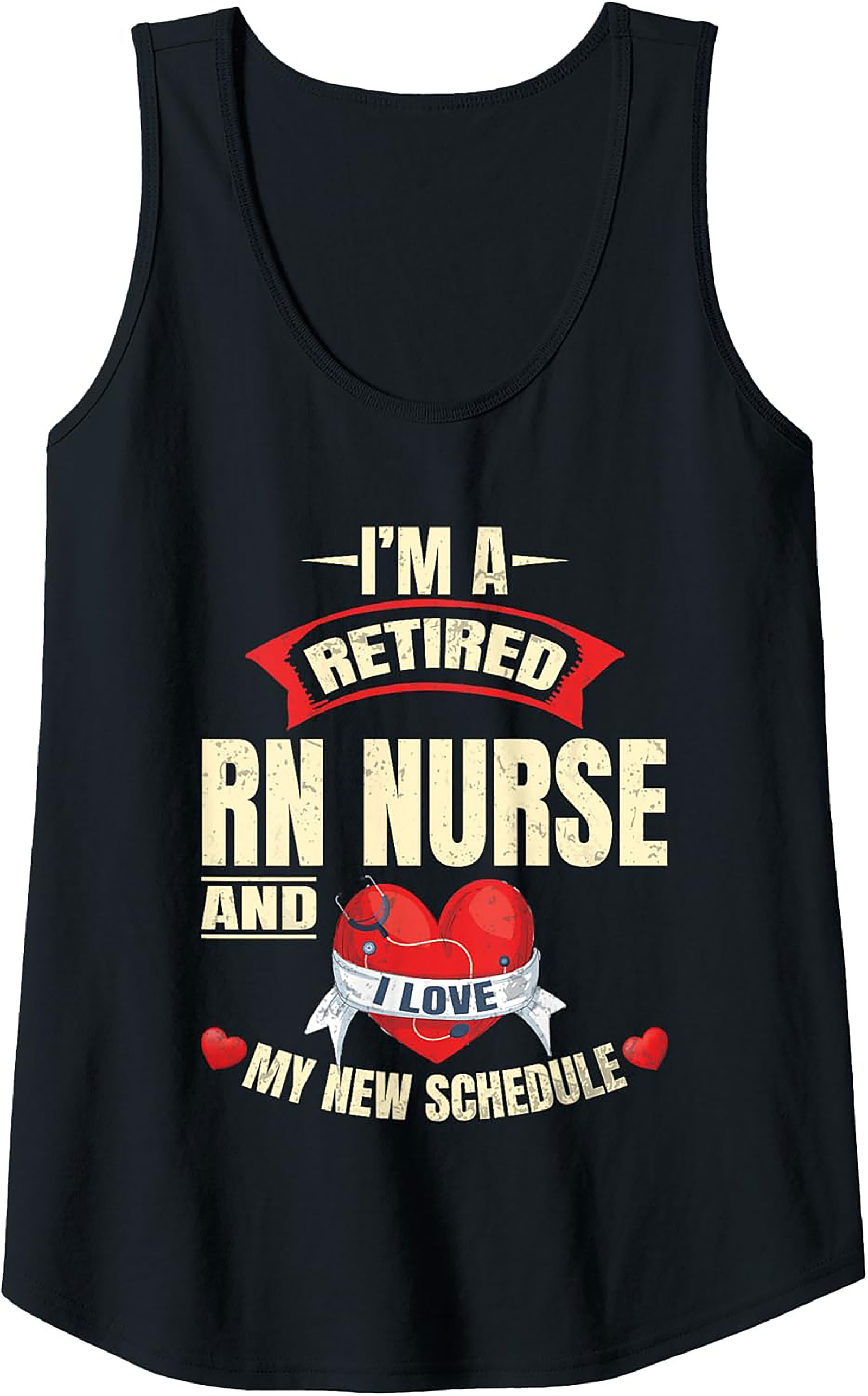 Retired RN Nurse Graphic Tank Top Nursing Retirement Gift