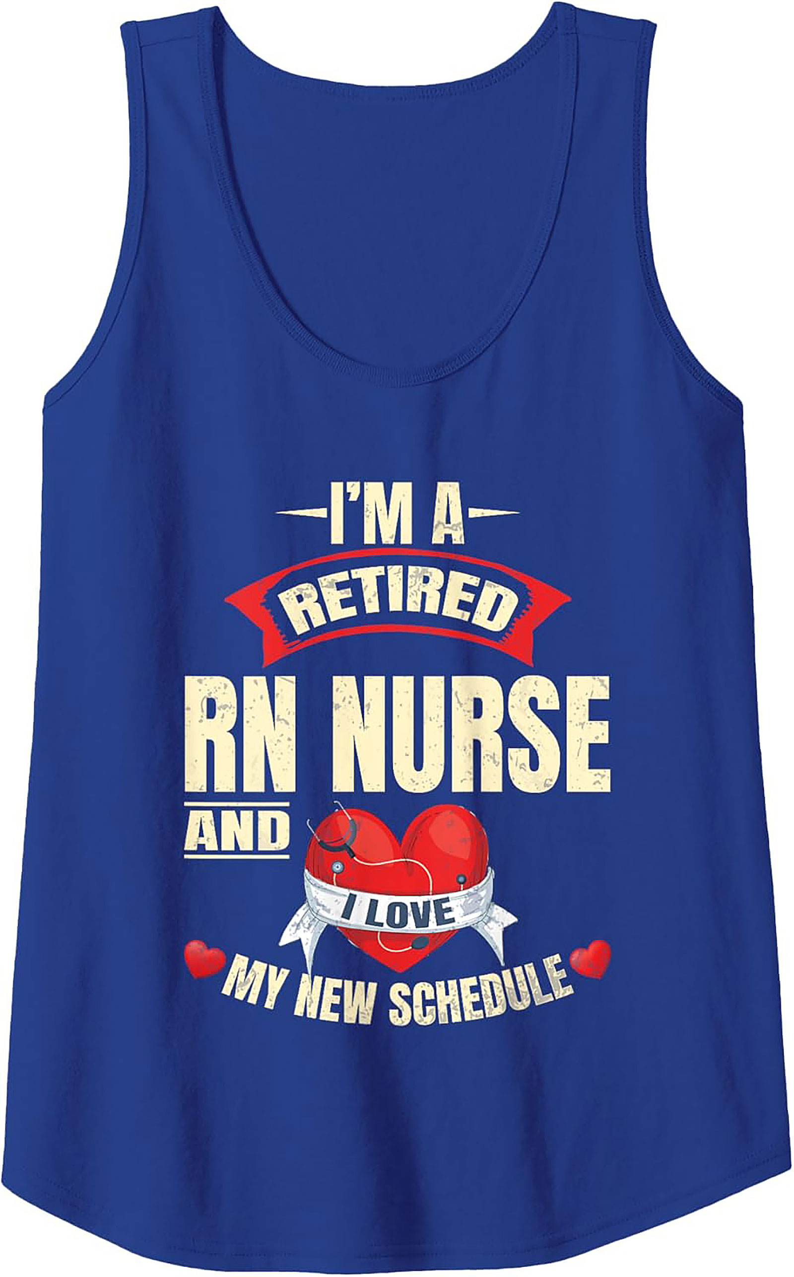 Retired RN Nurse Graphic Tank Top Nursing Retirement Gift