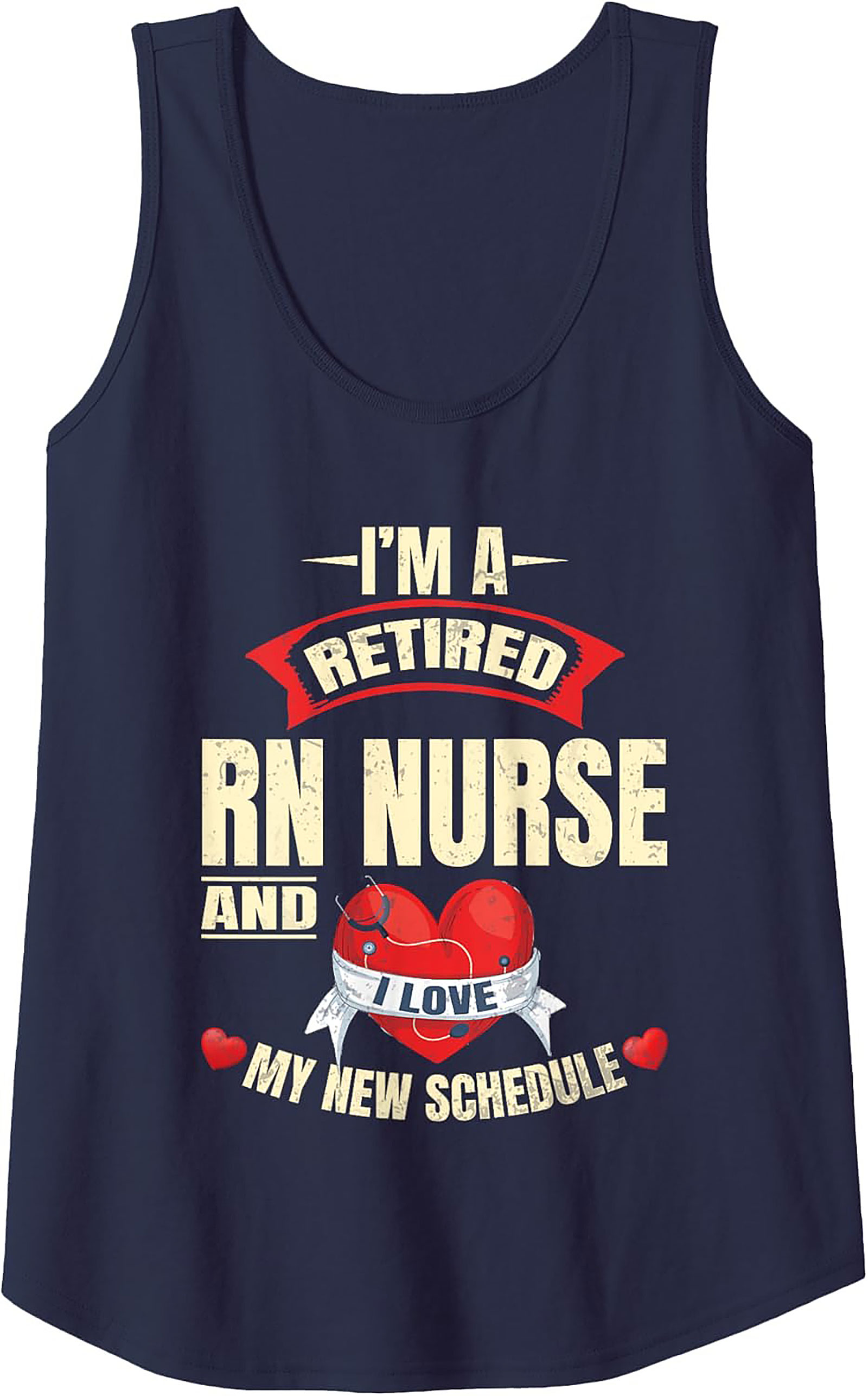 Retired RN Nurse Graphic Tank Top Nursing Retirement Gift