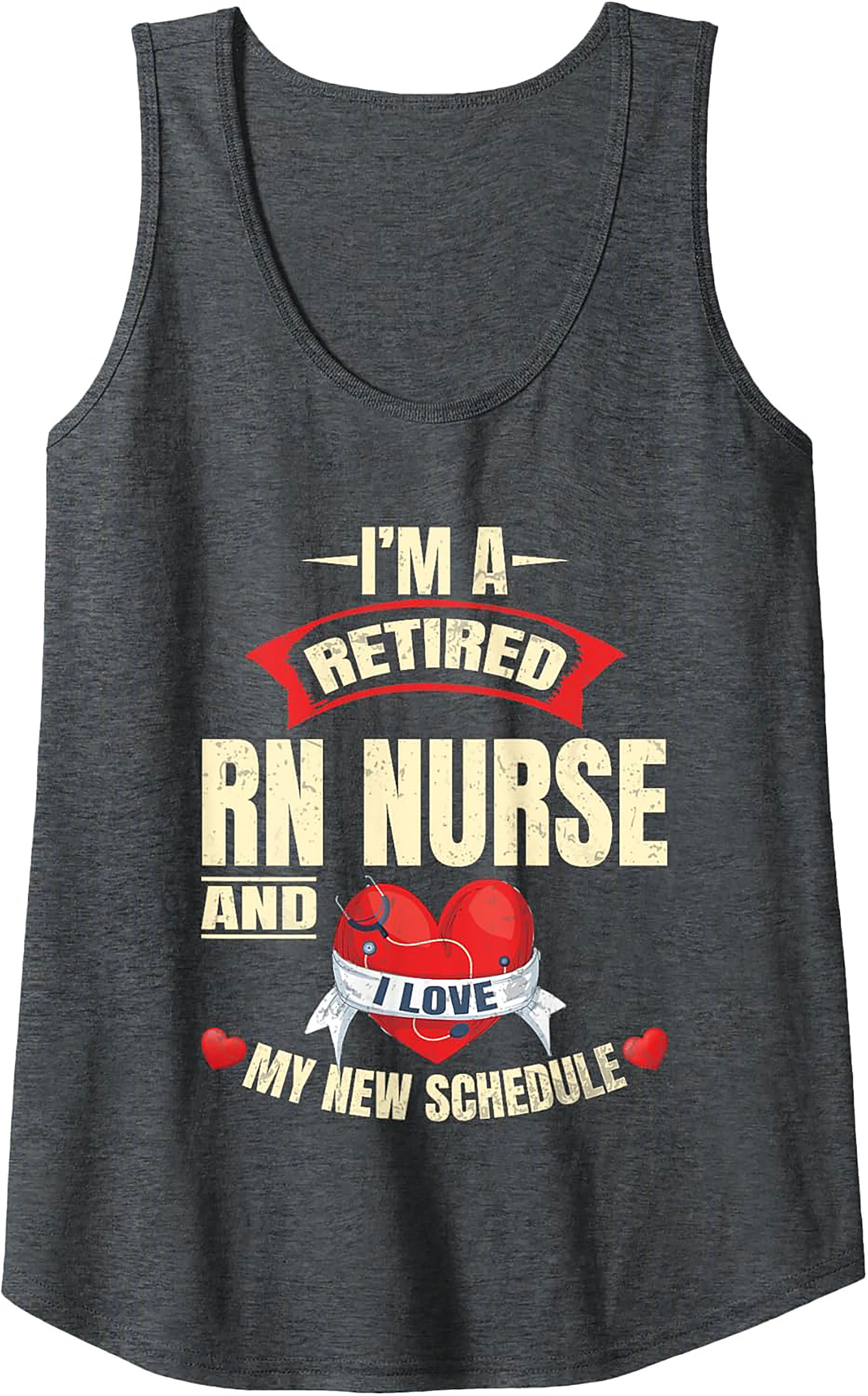 Retired RN Nurse Graphic Tank Top Nursing Retirement Gift