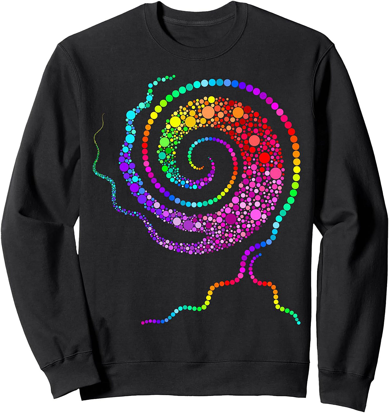 Rainbow Spiral Dot Graphic Sweatshirt