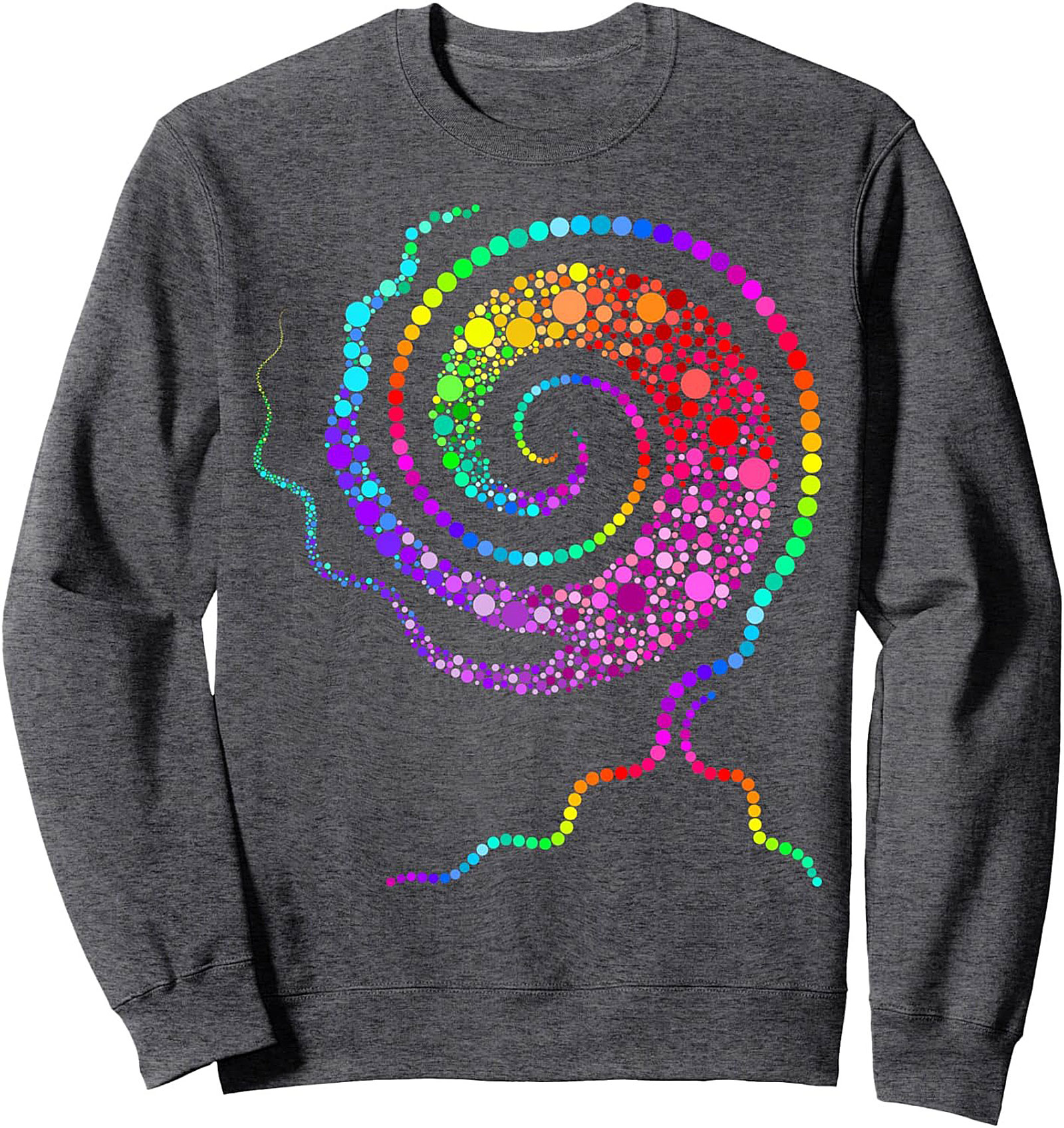 Rainbow Spiral Dot Graphic Sweatshirt