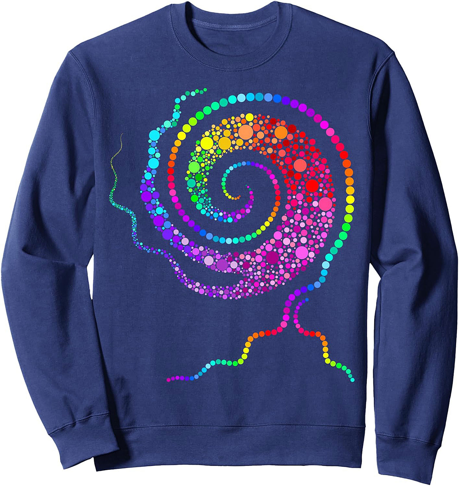 Rainbow Spiral Dot Graphic Sweatshirt