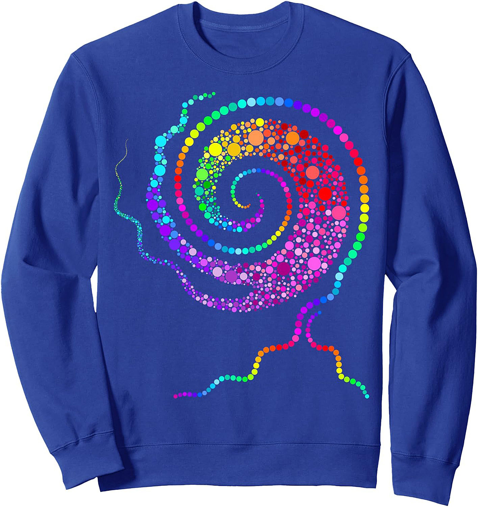 Rainbow Spiral Dot Graphic Sweatshirt