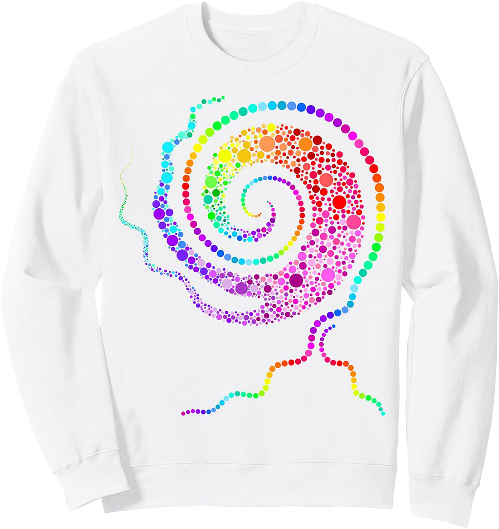 Rainbow Spiral Dot Graphic Sweatshirt