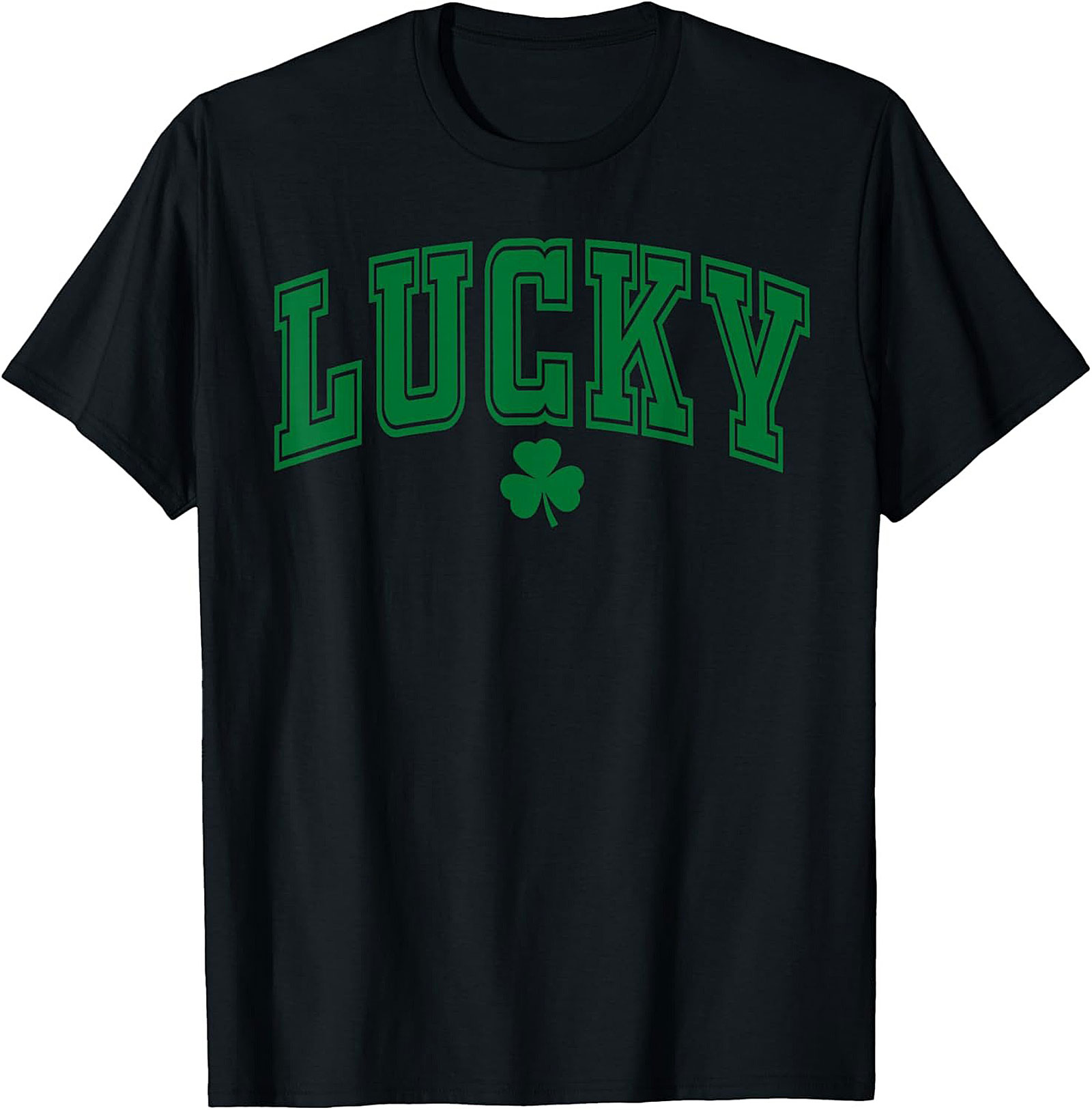 Lucky St. Patrick's Day T-shirt | Varsity Clover Graphic Tee