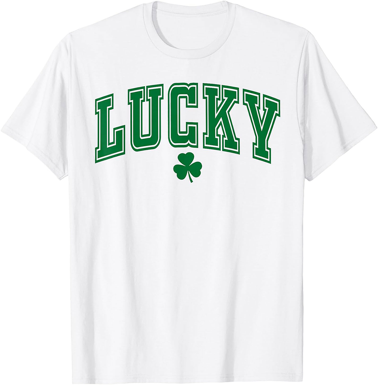 Lucky St. Patrick's Day T-shirt | Varsity Clover Graphic Tee