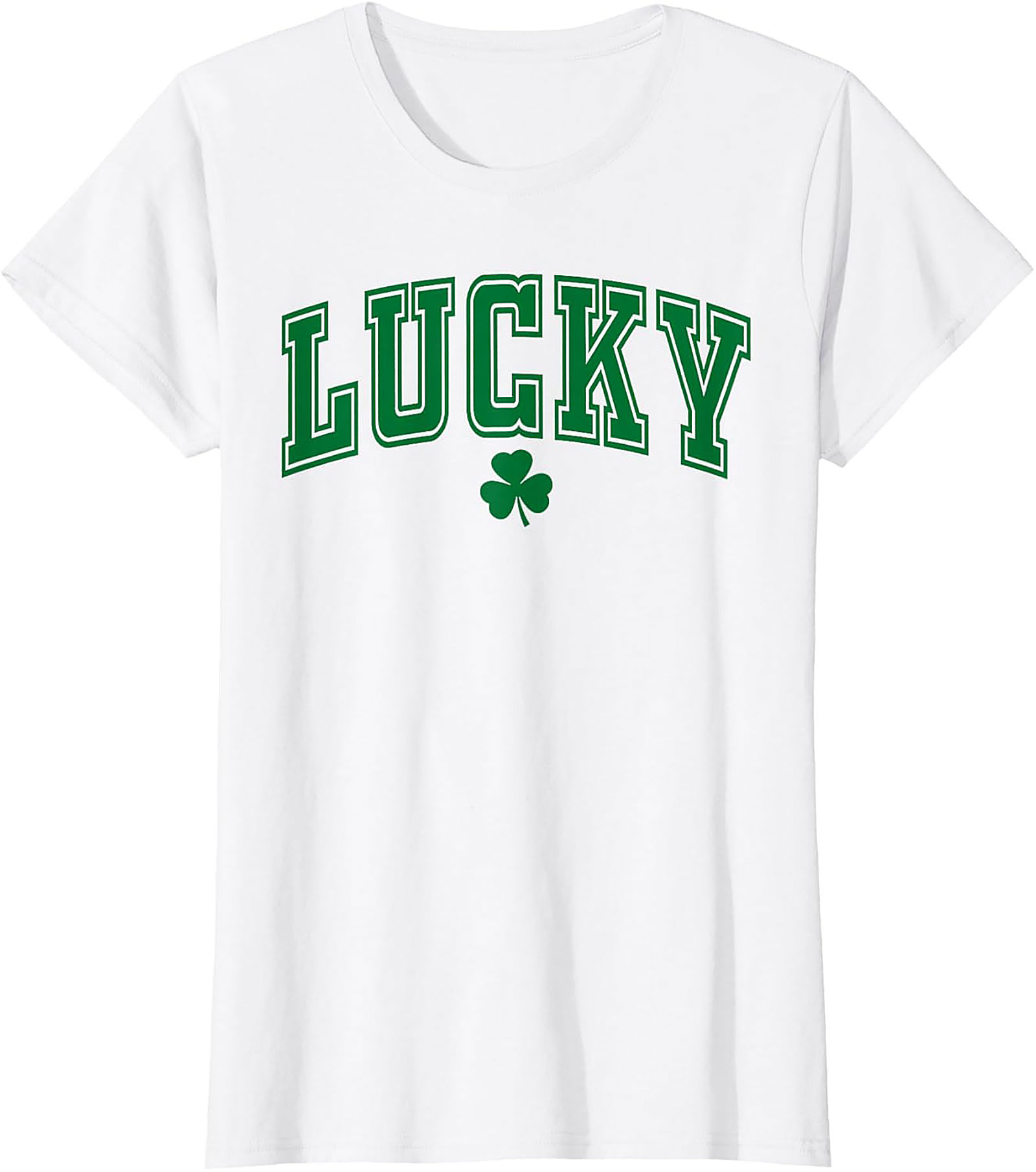 Lucky St. Patrick's Day T-shirt | Varsity Clover Graphic Tee