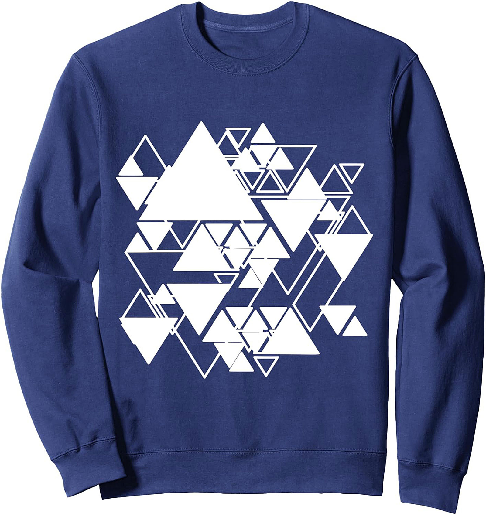 Abstract Geometric Triangle Graphic Sweatshirt