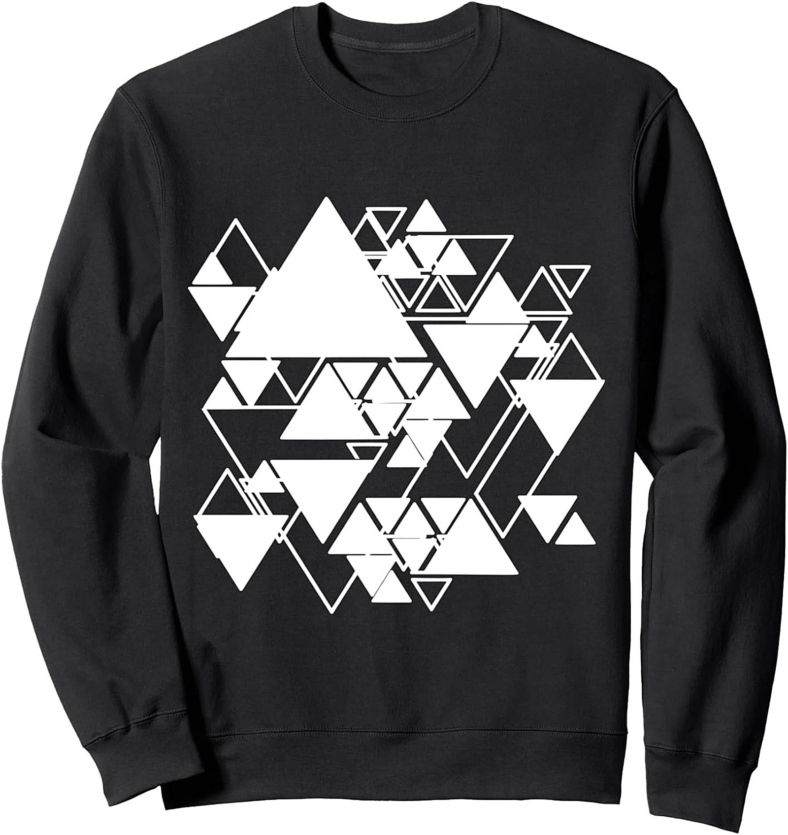 Abstract Geometric Triangle Graphic Sweatshirt