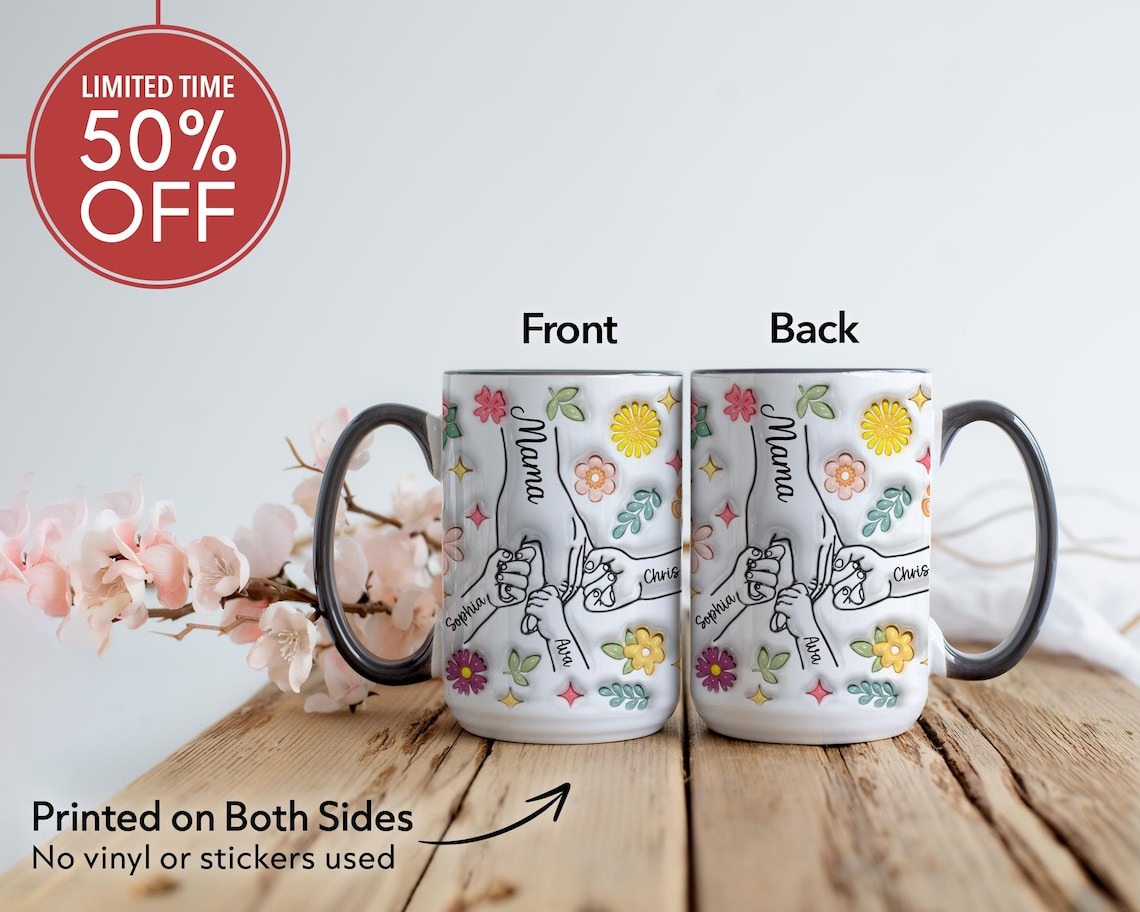 Mom Mug, Mama Mug, Personalized Mom Cup, Custom Mama Cup, Mom Gifts with Kids Names, Mommy Birthday Mothers Day Gifts