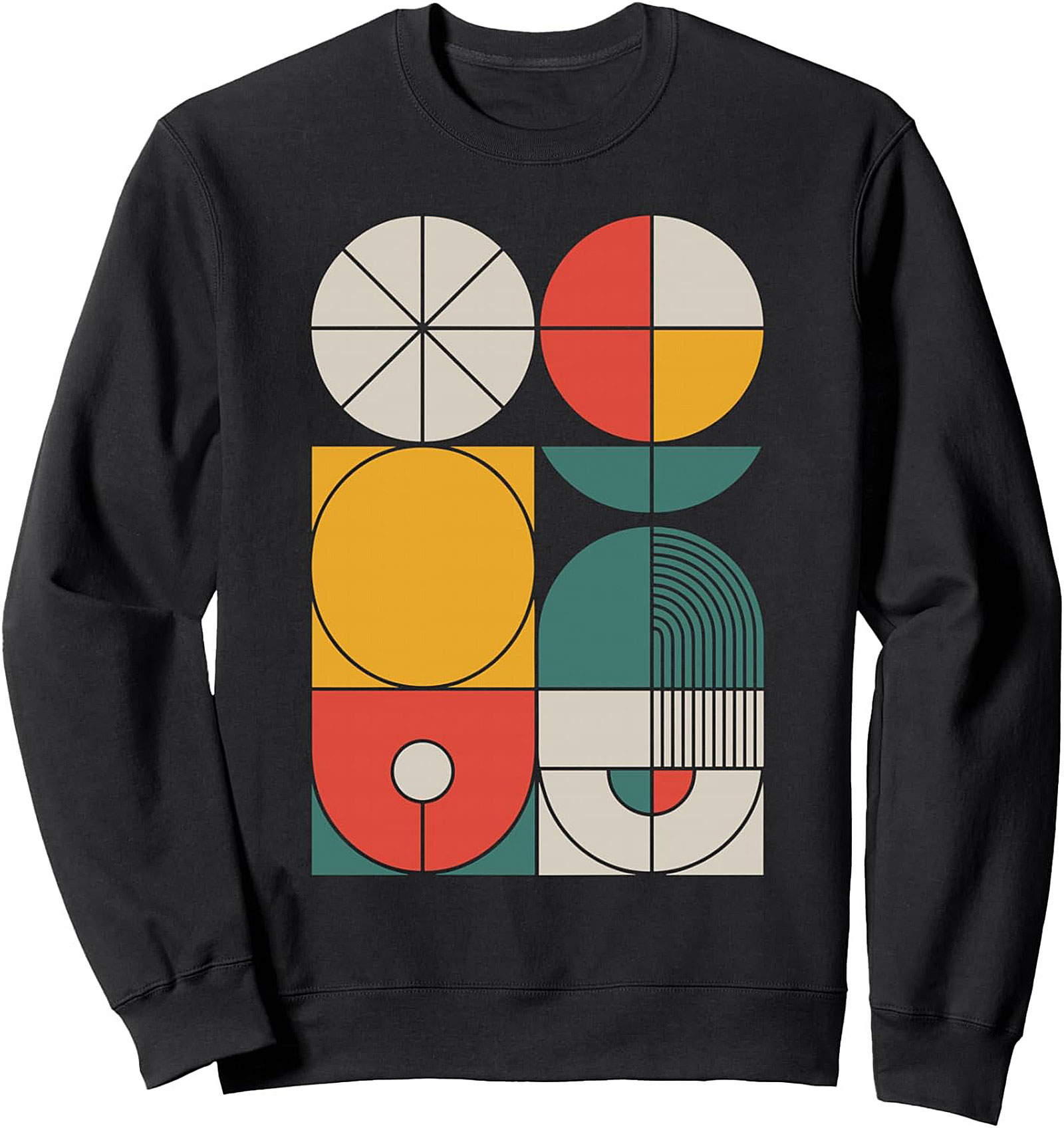 Mid-Century Modern Geometric Graphic Sweatshirt