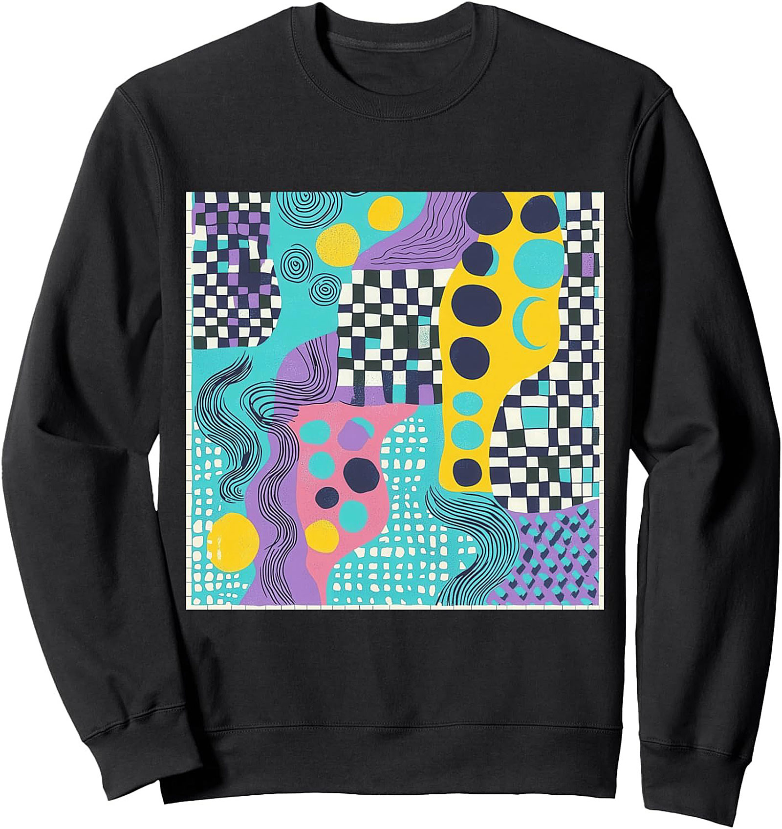 Abstract Retro Pop Art Graphic Sweatshirt