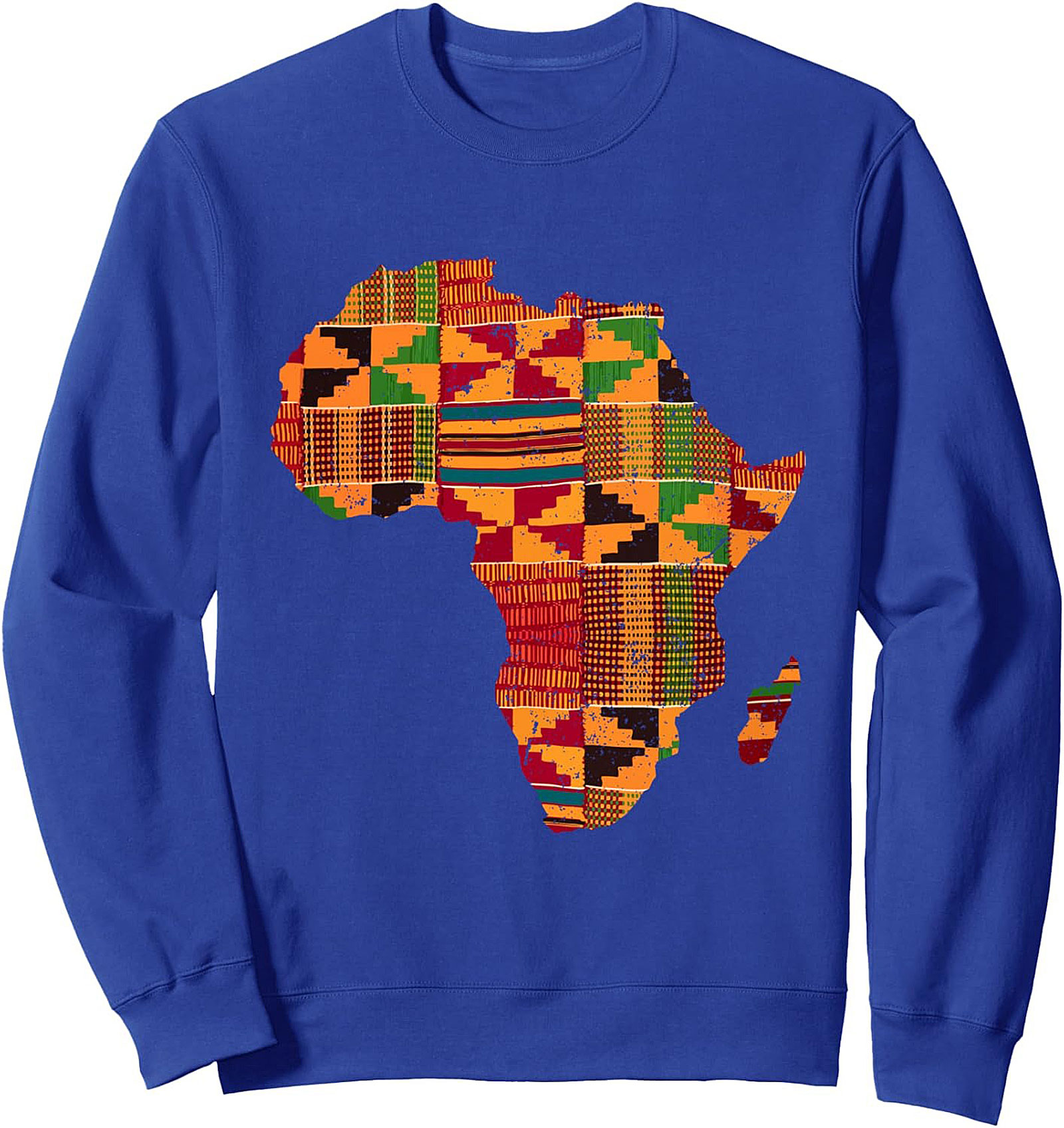 African Heritage Kente Map Graphic Sweatshirt