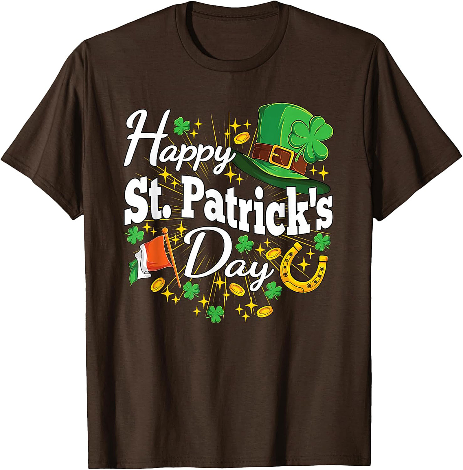 Happy St. Patrick's Day Graphic Tee - Lucky Shamrock Shirt