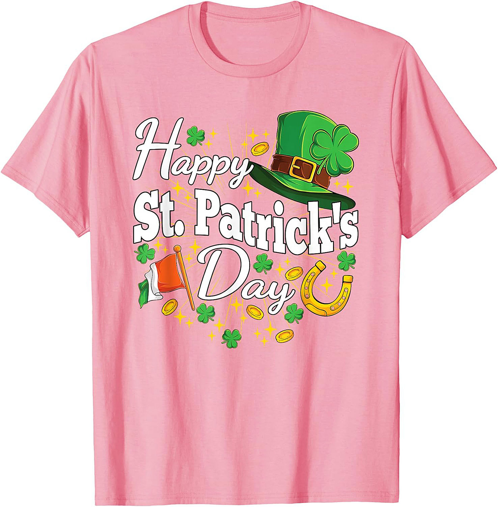 Happy St. Patrick's Day Graphic Tee - Lucky Shamrock Shirt