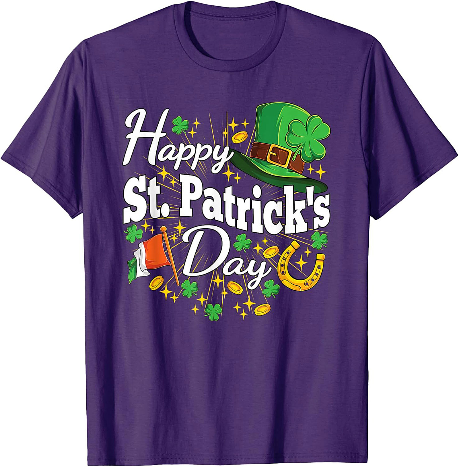 Happy St. Patrick's Day Graphic Tee - Lucky Shamrock Shirt