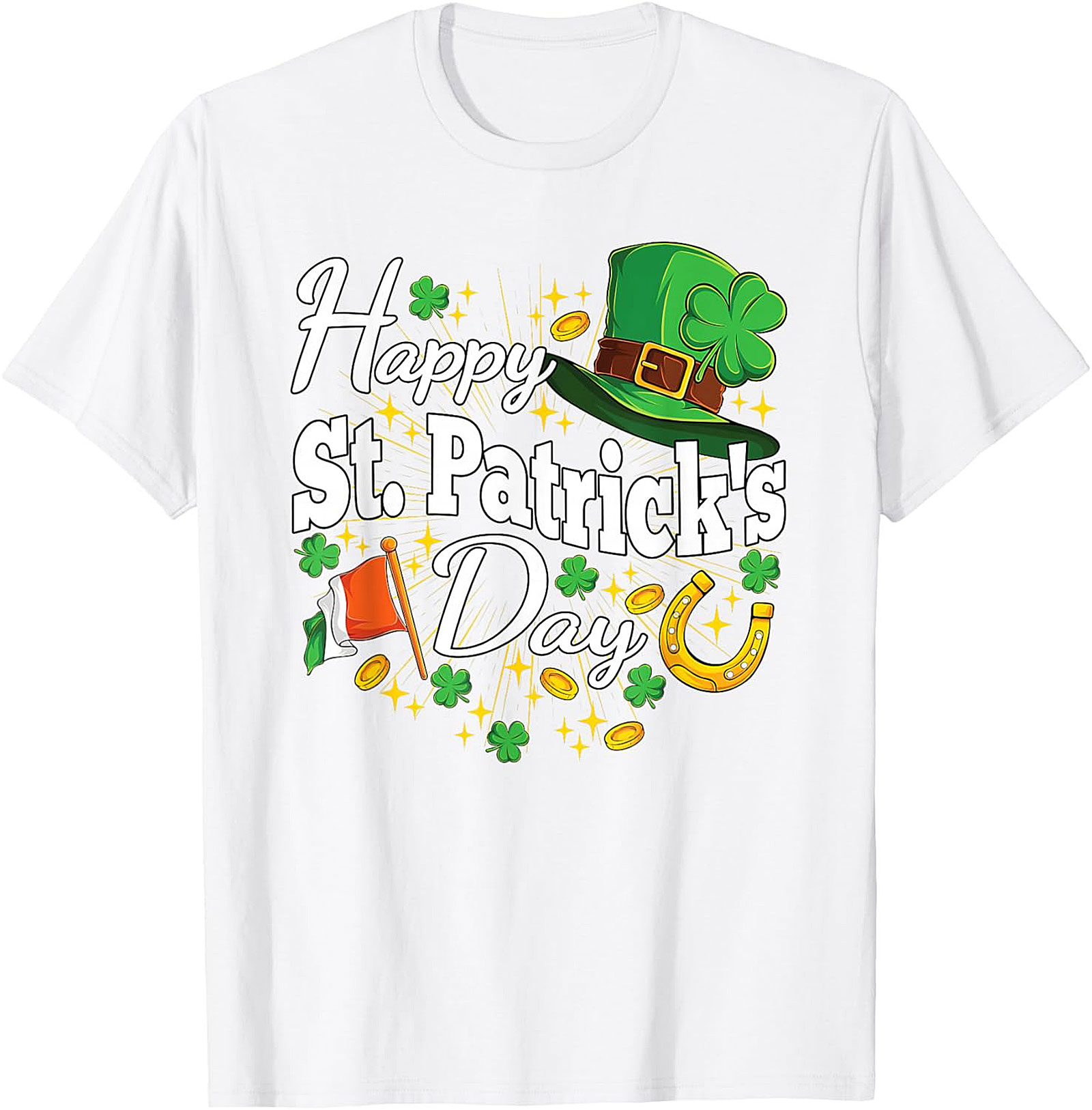 Happy St. Patrick's Day Graphic Tee - Lucky Shamrock Shirt