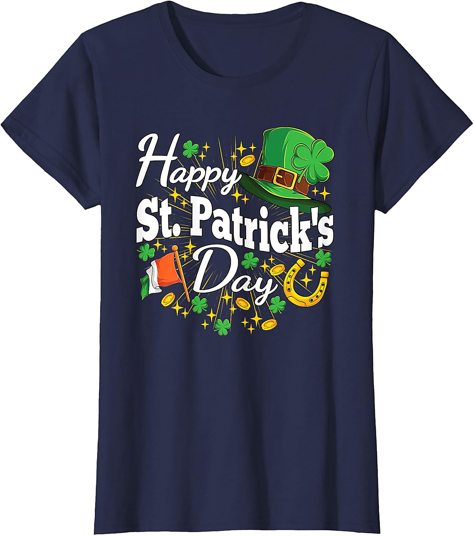 Happy St. Patrick's Day Graphic Tee - Lucky Shamrock Shirt