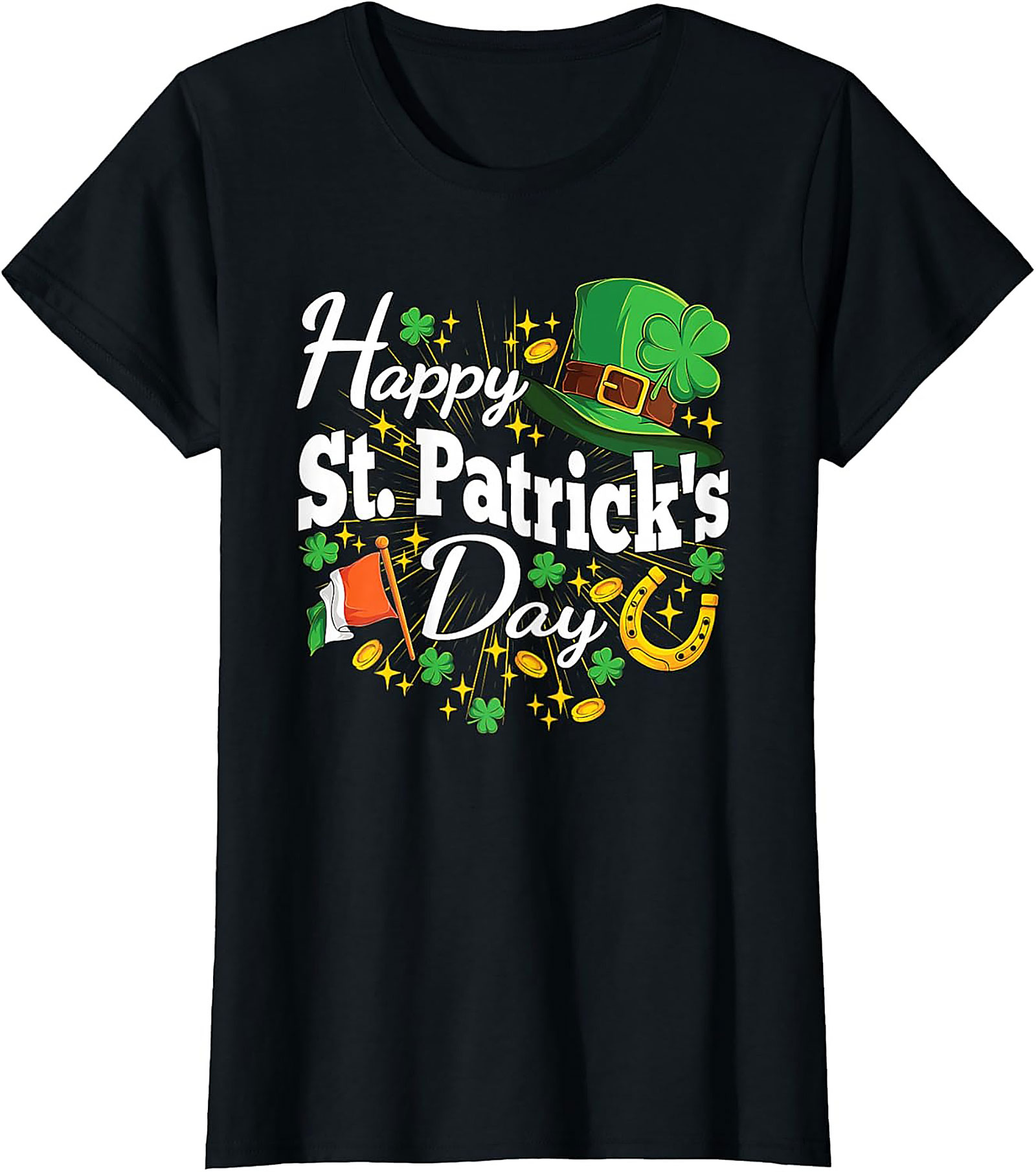 Happy St. Patrick's Day Graphic Tee - Lucky Shamrock Shirt