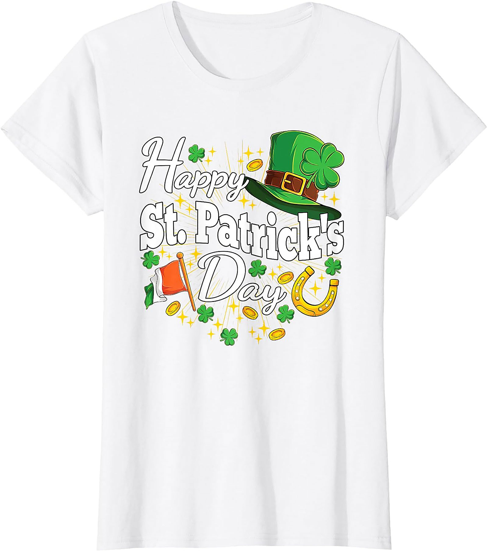 Happy St. Patrick's Day Graphic Tee - Lucky Shamrock Shirt
