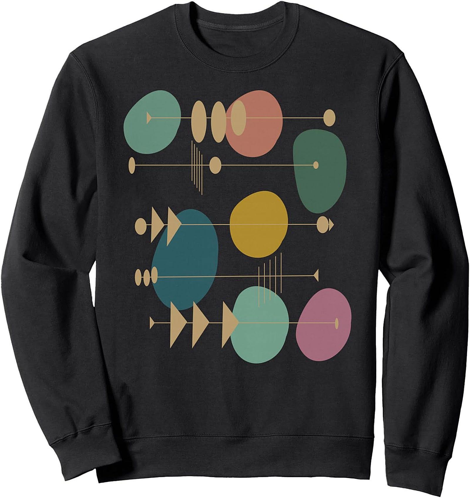 Retro Abstract Mid-Century Modern Graphic Sweatshirt